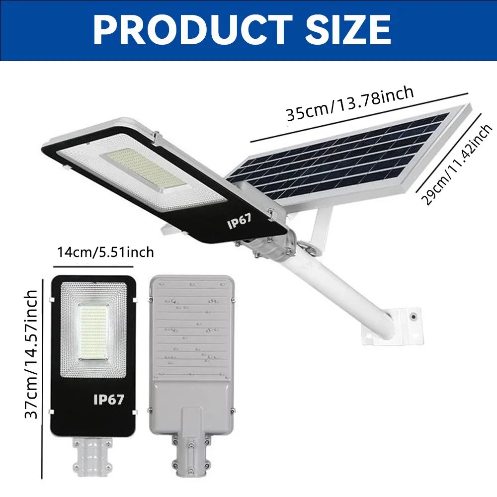 8000mah High Power Solar Street Lights Outdoor Commercial Parking Lot