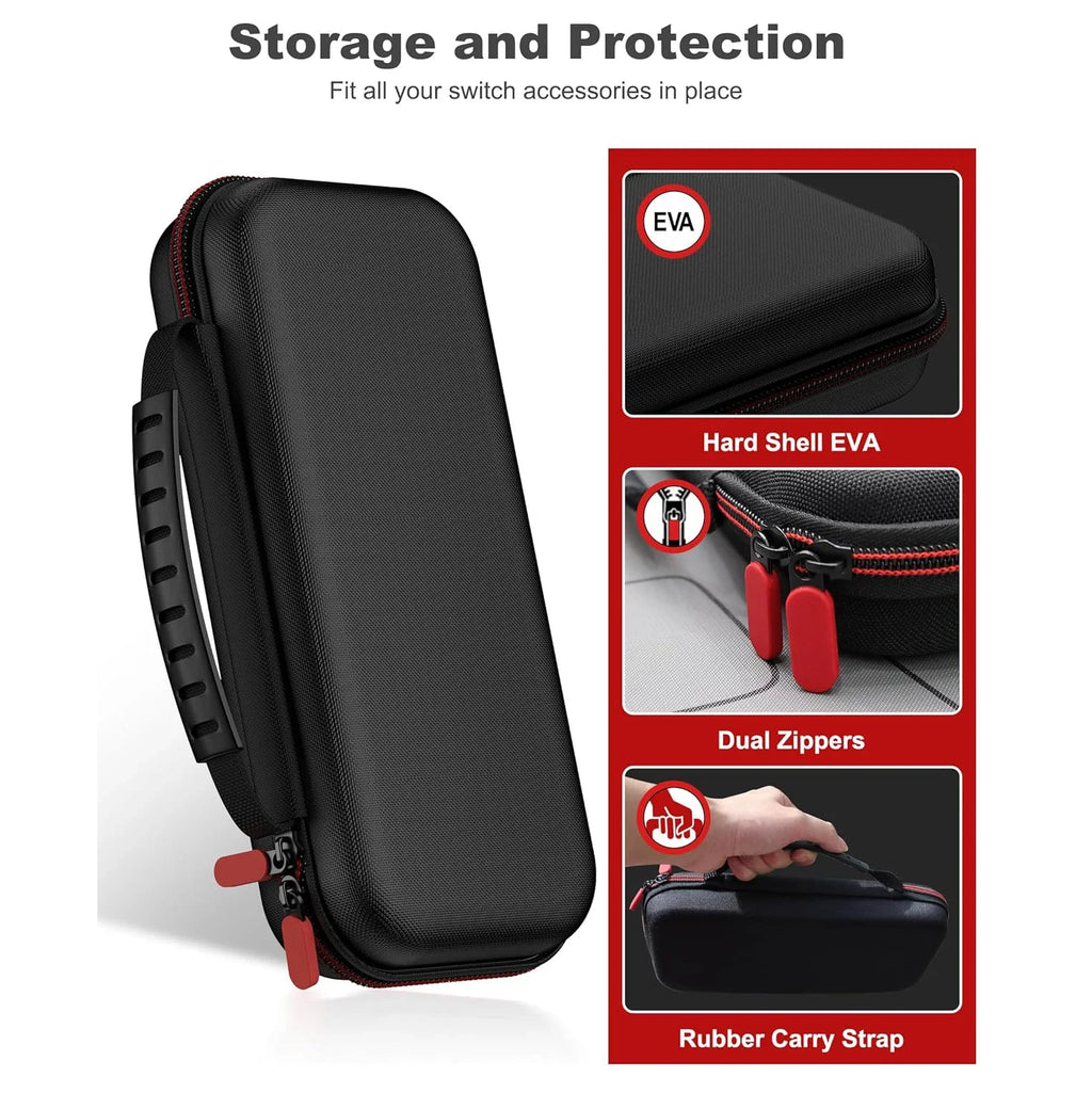 Carrying Case Kit For Switch 2 (2025), Travel Case Hard Shell Box for NS2 Game Console with Screen Film, TPU Case, Joystick Caps