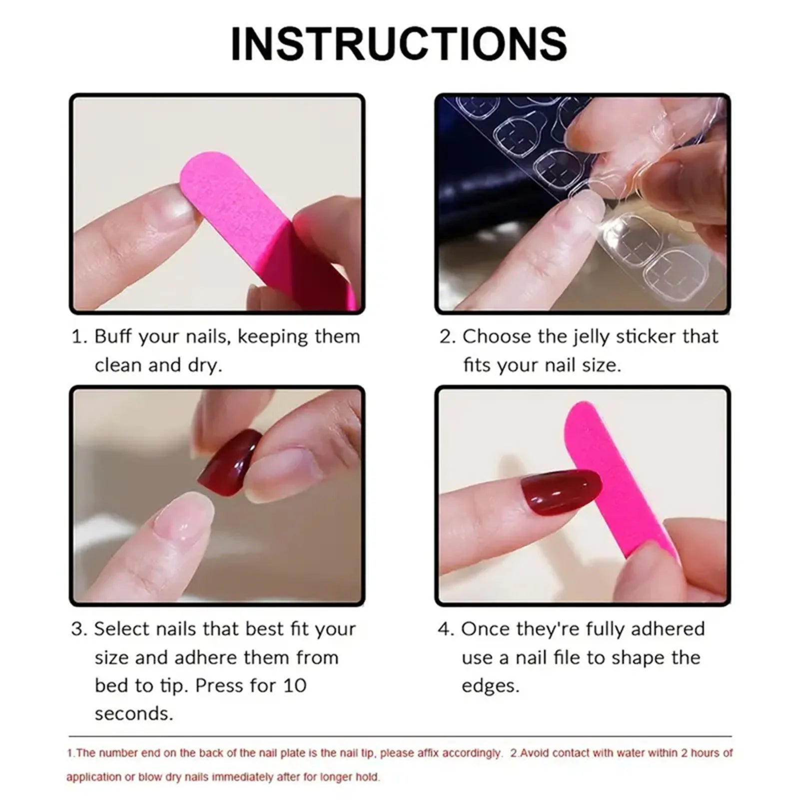 24pcs Red Star Print Fake Nails Sweet Cool Short Almond Press on Nail for Women Wearable Detachable Ins Spice Girl False Nails