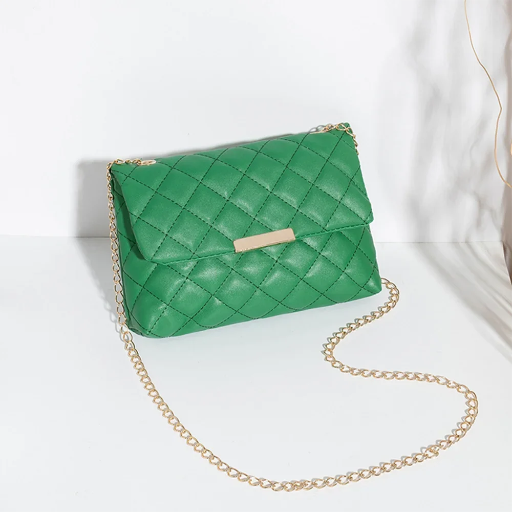 Diamond Lattice Women Shoulder Bag Female Embroidered Luxury Small Square Bag PU Leather Crossbody Bags Handbag Purses Phone Bag