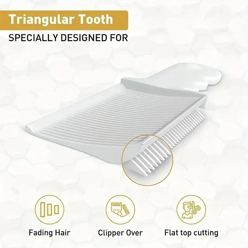 Fading Comb Professional Barber Clipper Blending Flat Top Hair Cutting Comb For Men Heat Resistant Fade Brush Salon Styling Tool