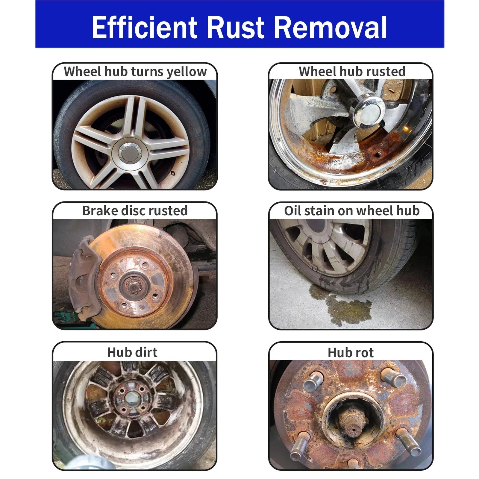 Car All-Purpose Rust Remover Spray - 100ml, Fast-Acting Iron Oxidation