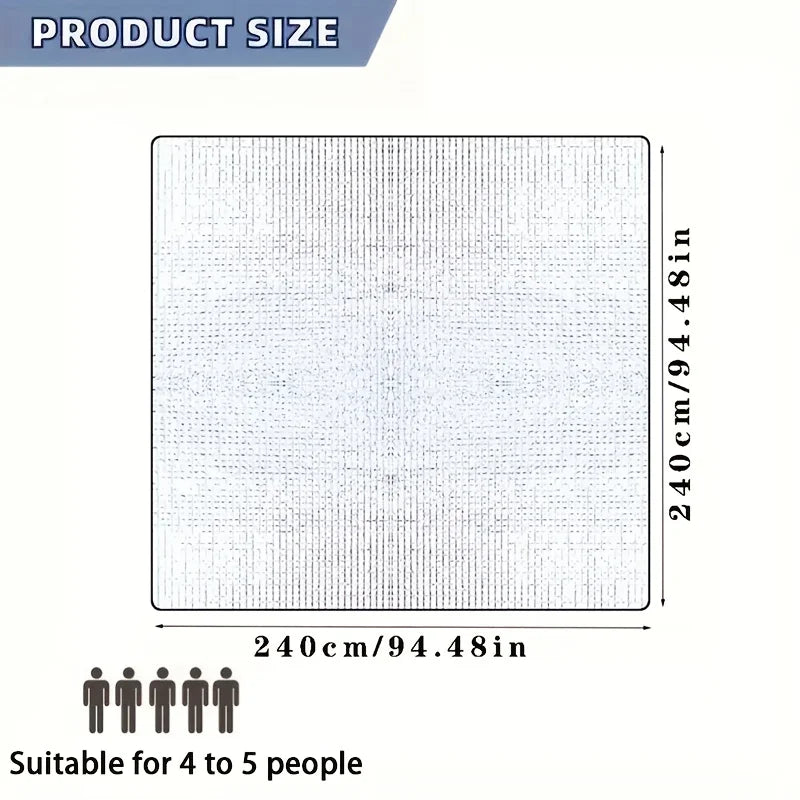 Camping Mat Waterproof Large Foldable Silver Blue Four Season Moisture