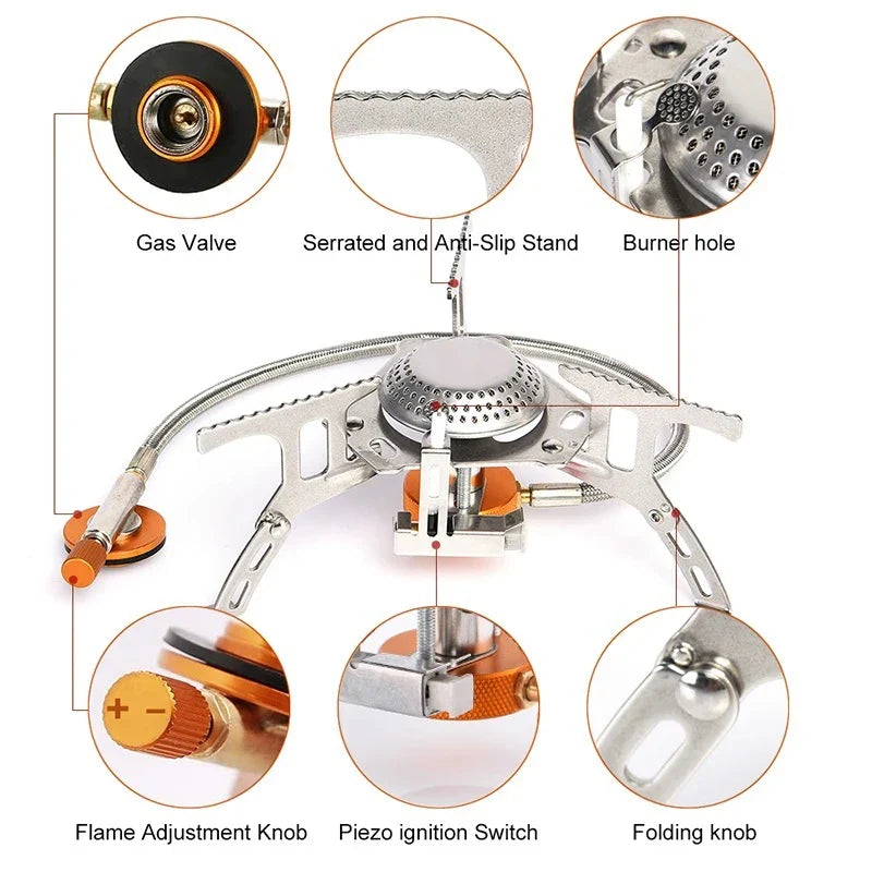 Camping Gas Stove Portable Folding Outdoor Backpacking Stove Tourist