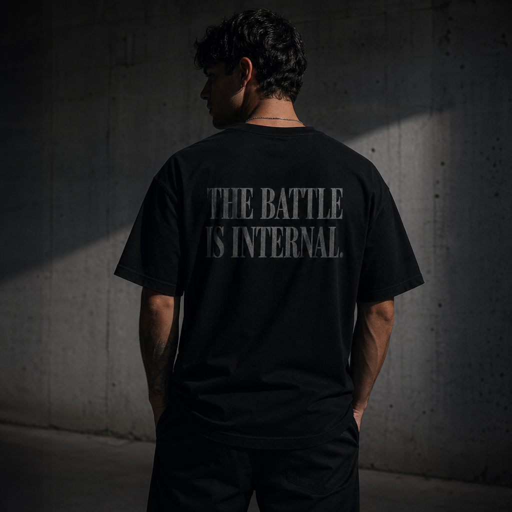 The Battle Is Internal T-Shirt – Premium Black Streetwear Tee | SEEN Collection
