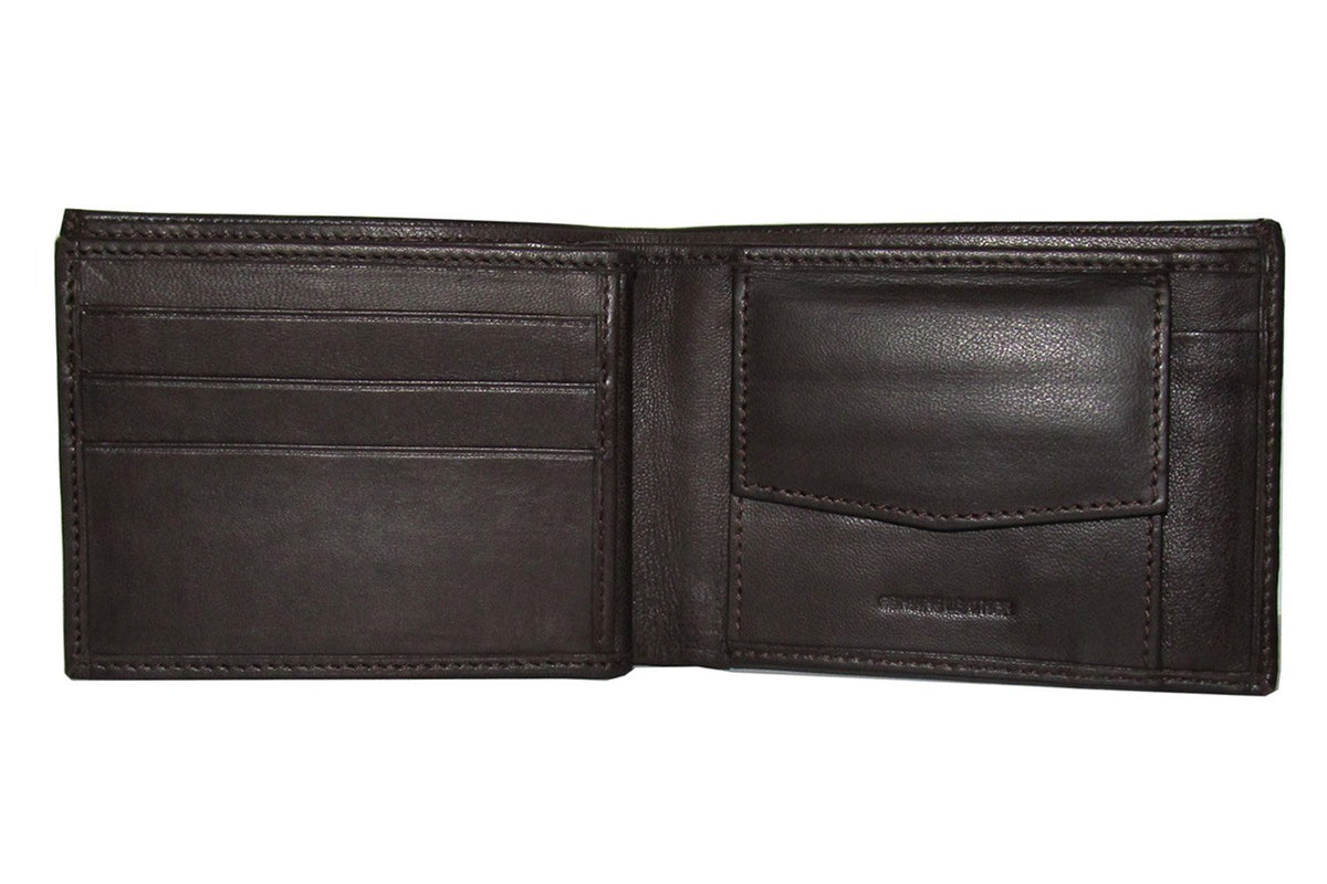 Sakkas Men's Bi-Fold Leather Wallet with 6 Card Slots/2 Coin Pkts with Gift bag