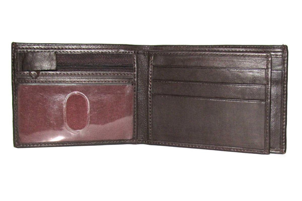 Sakkas Men's Bi-Fold Leather Wallet with 6 Card Slots/2 Coin Pkts with Gift bag