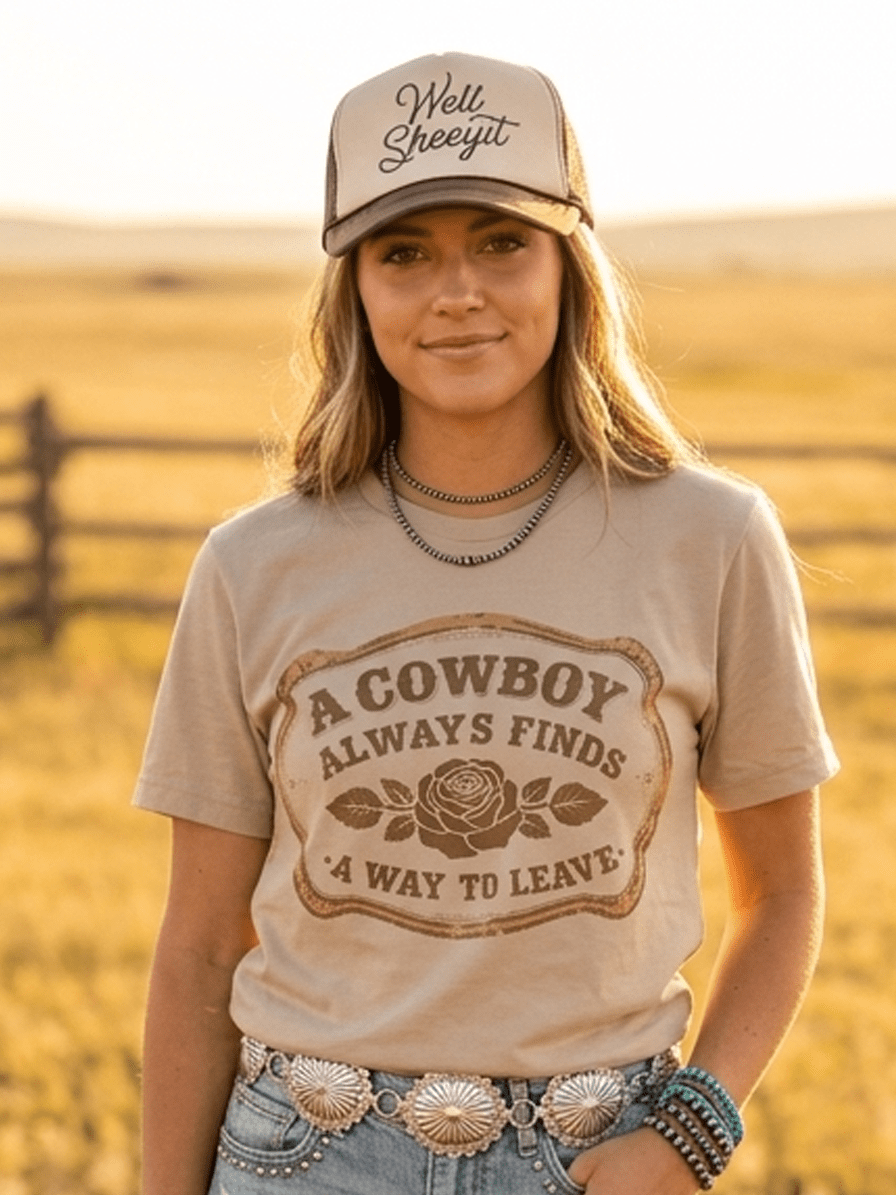 A Cowboy Always Finds A Way To Leave Graphic Tee