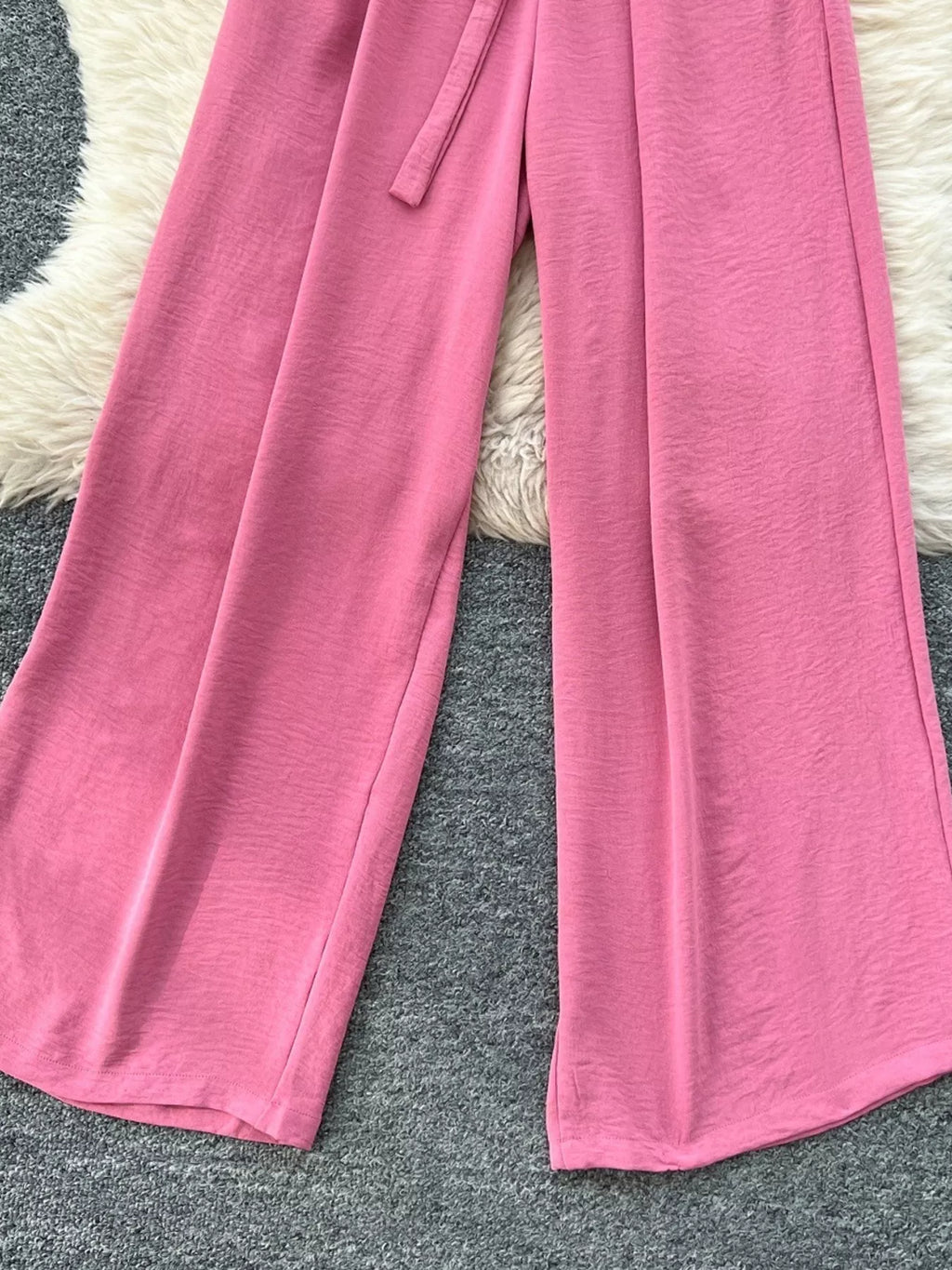 Tie Waist Wide Leg Jumpsuit