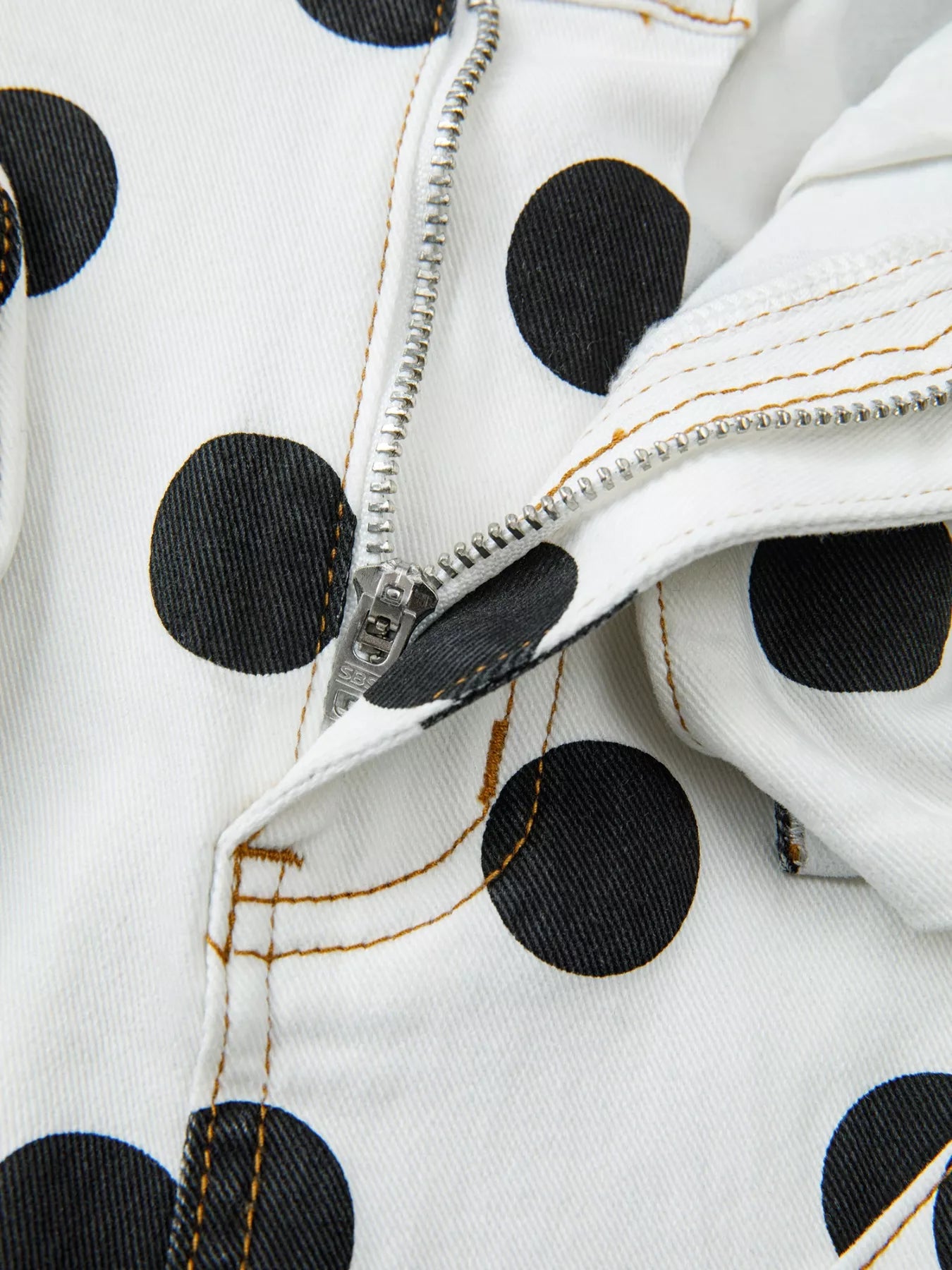 Polka Dot High-Waisted Jeans