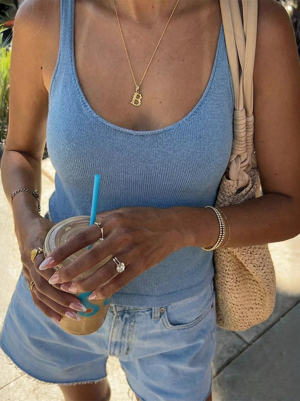 Scoop Neck Knit Tank