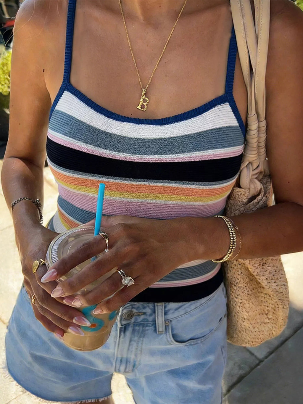 Striped Knit Cami