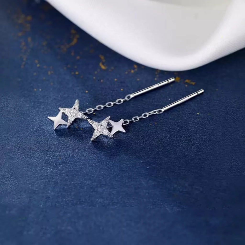 925 Sterling Silver Star Earrings