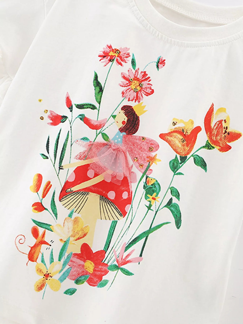 Children's Floral Fairy Short Sleeve T-Shirt