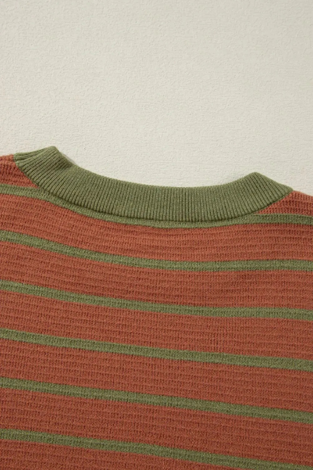 Striped Round Neck Long Sleeve Sweater