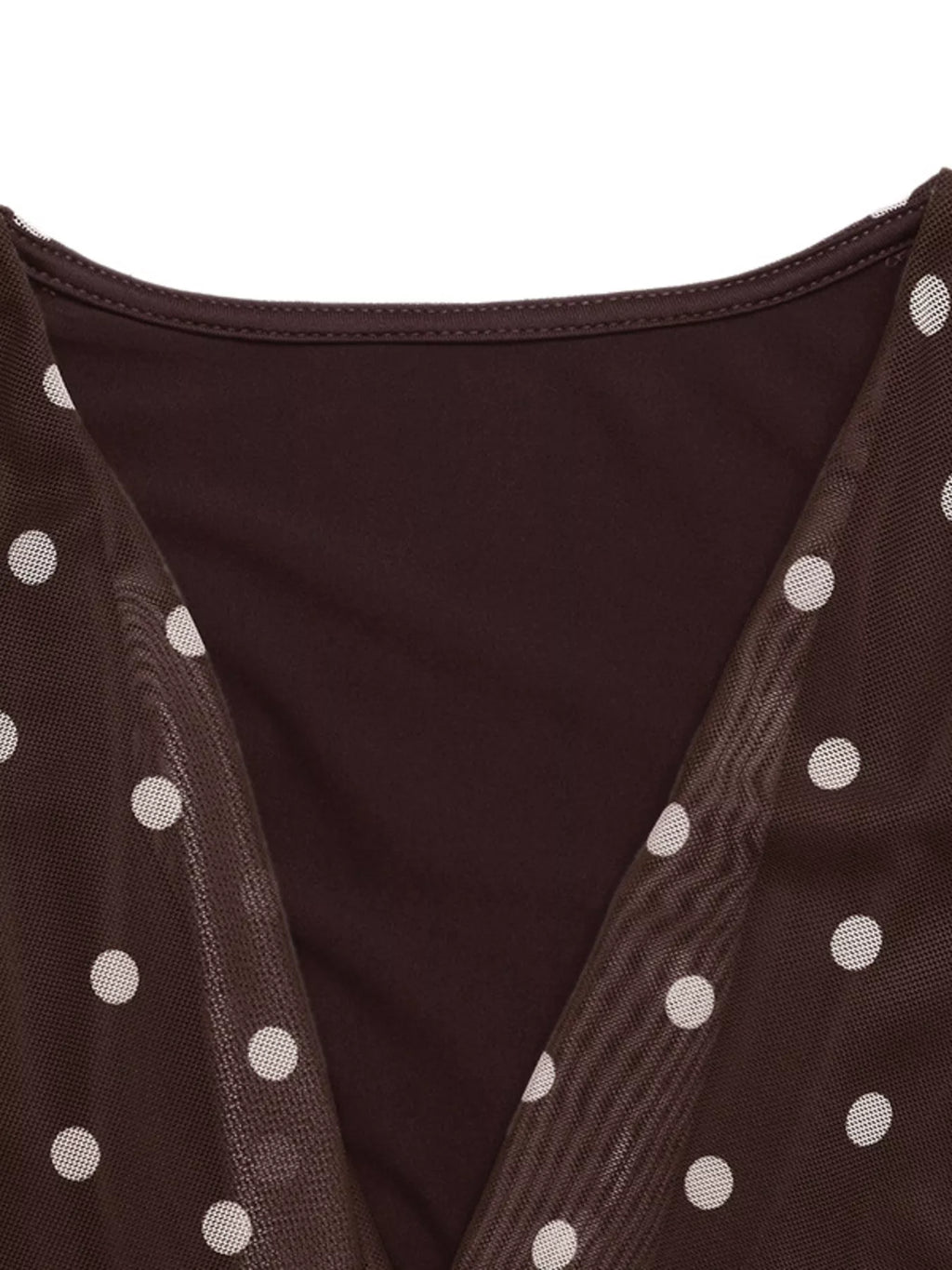 Polka Dot Cowl Neck Bodysuit