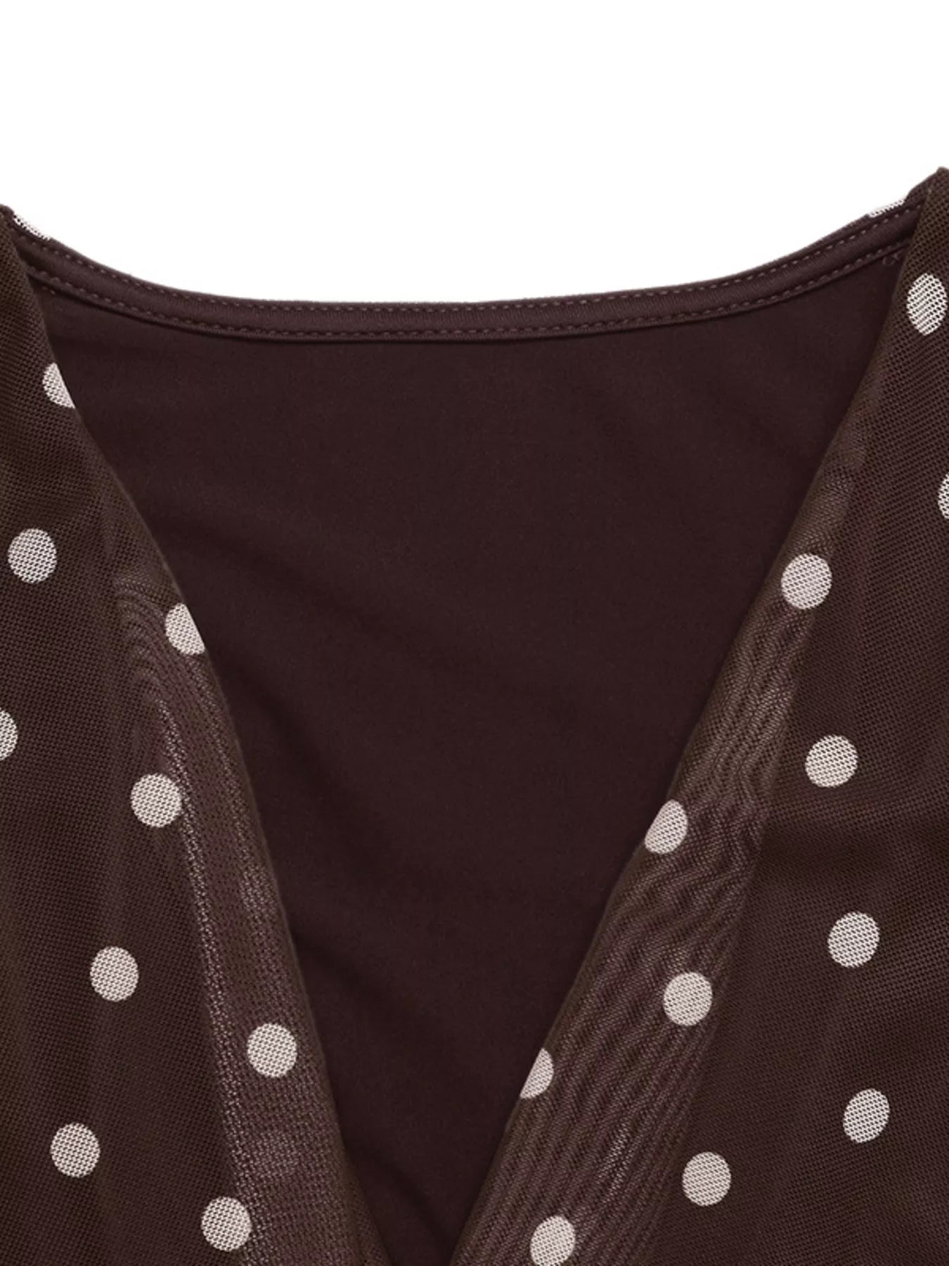Polka Dot Cowl Neck Bodysuit