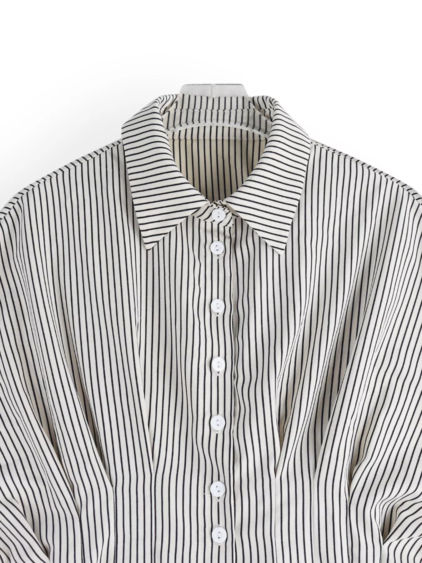 Striped Cinched Waist Shirt