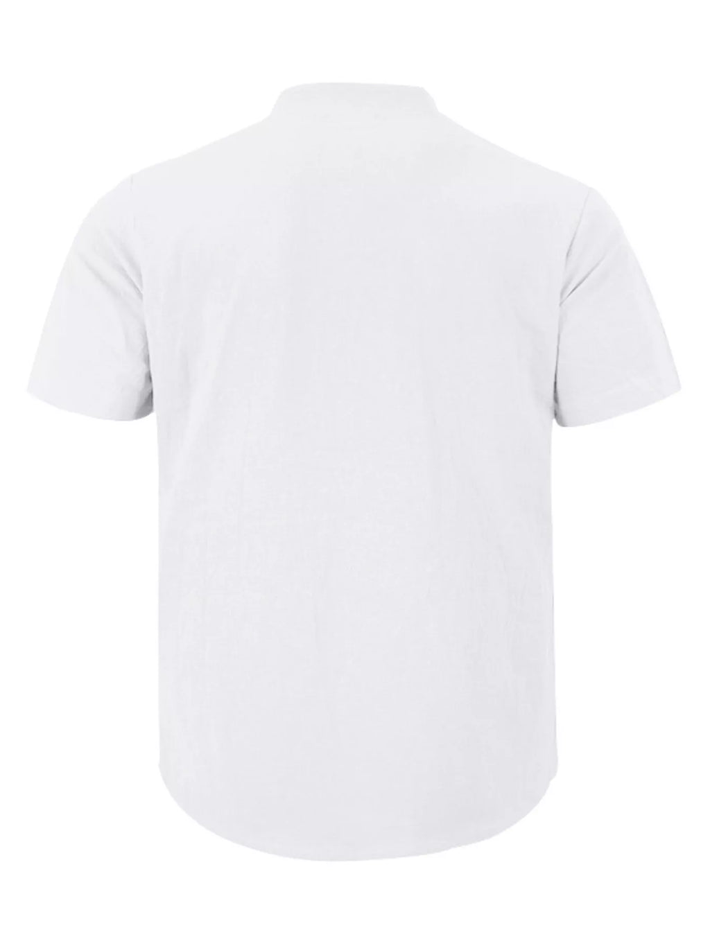 Men's Full Size Casual Linen Blend Short Sleeve Shirt Plus Size