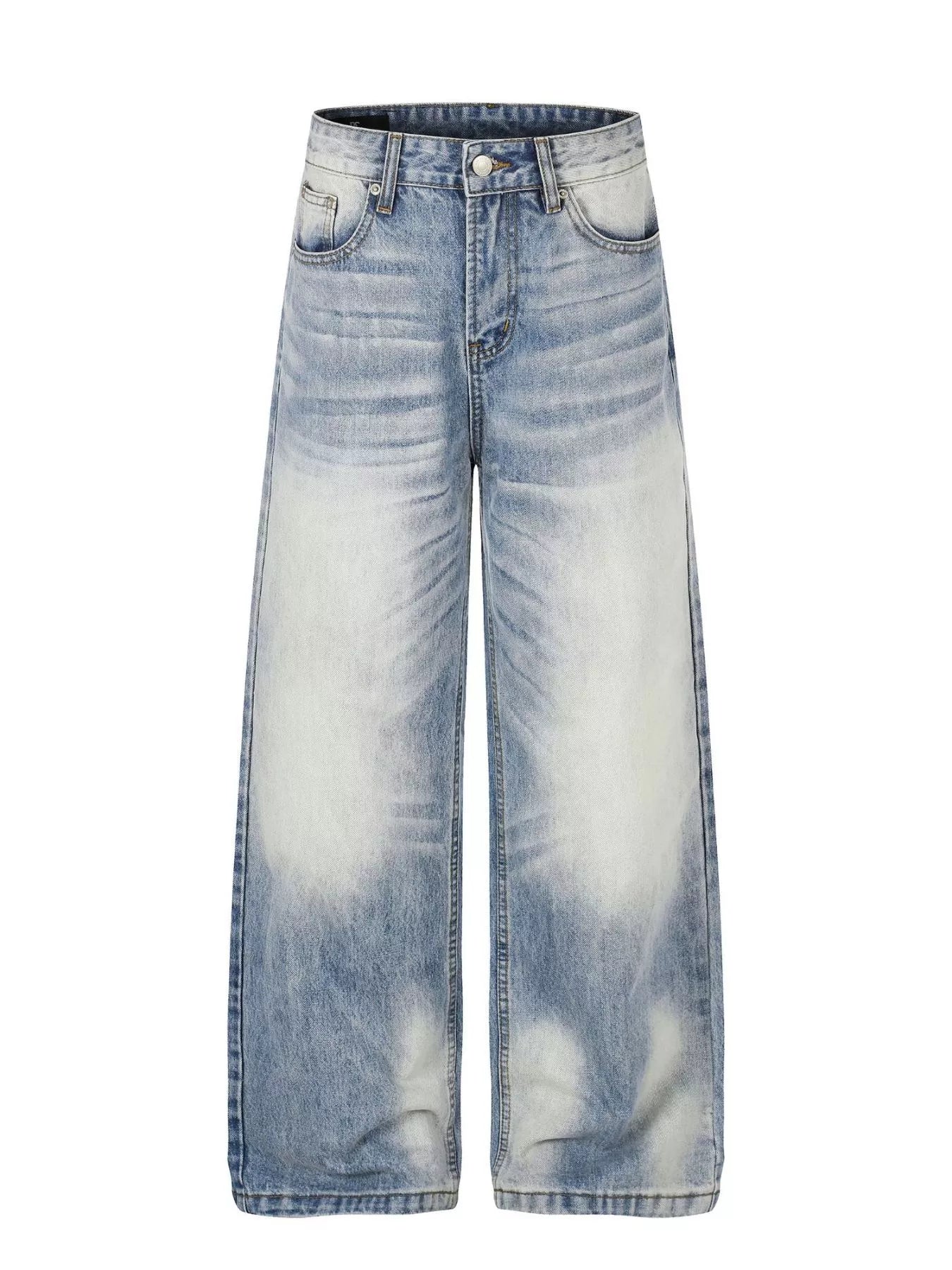 Men's Washed Wide Leg Jeans