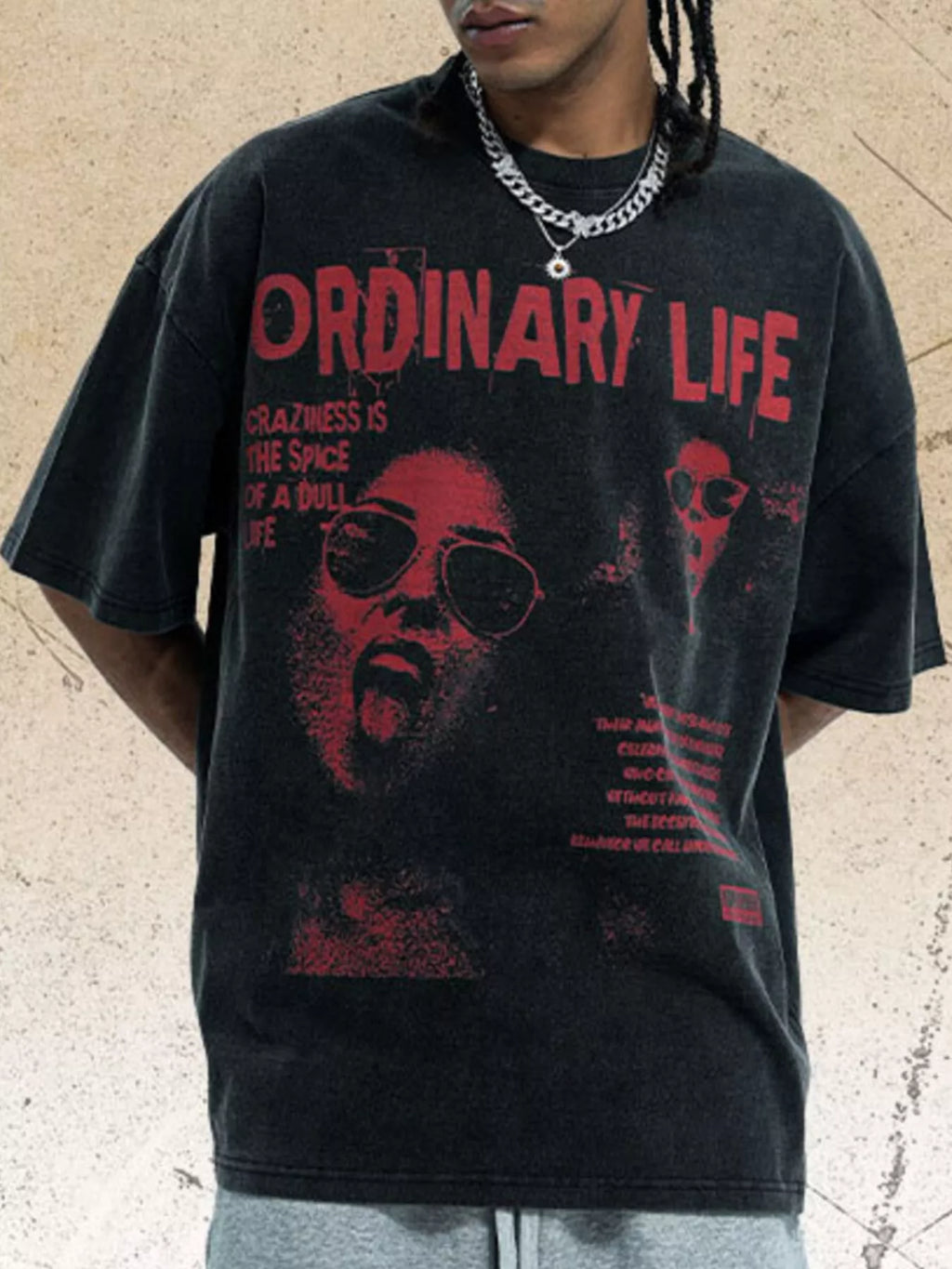 Men's Vintage Graphic Print Oversized T-Shirt