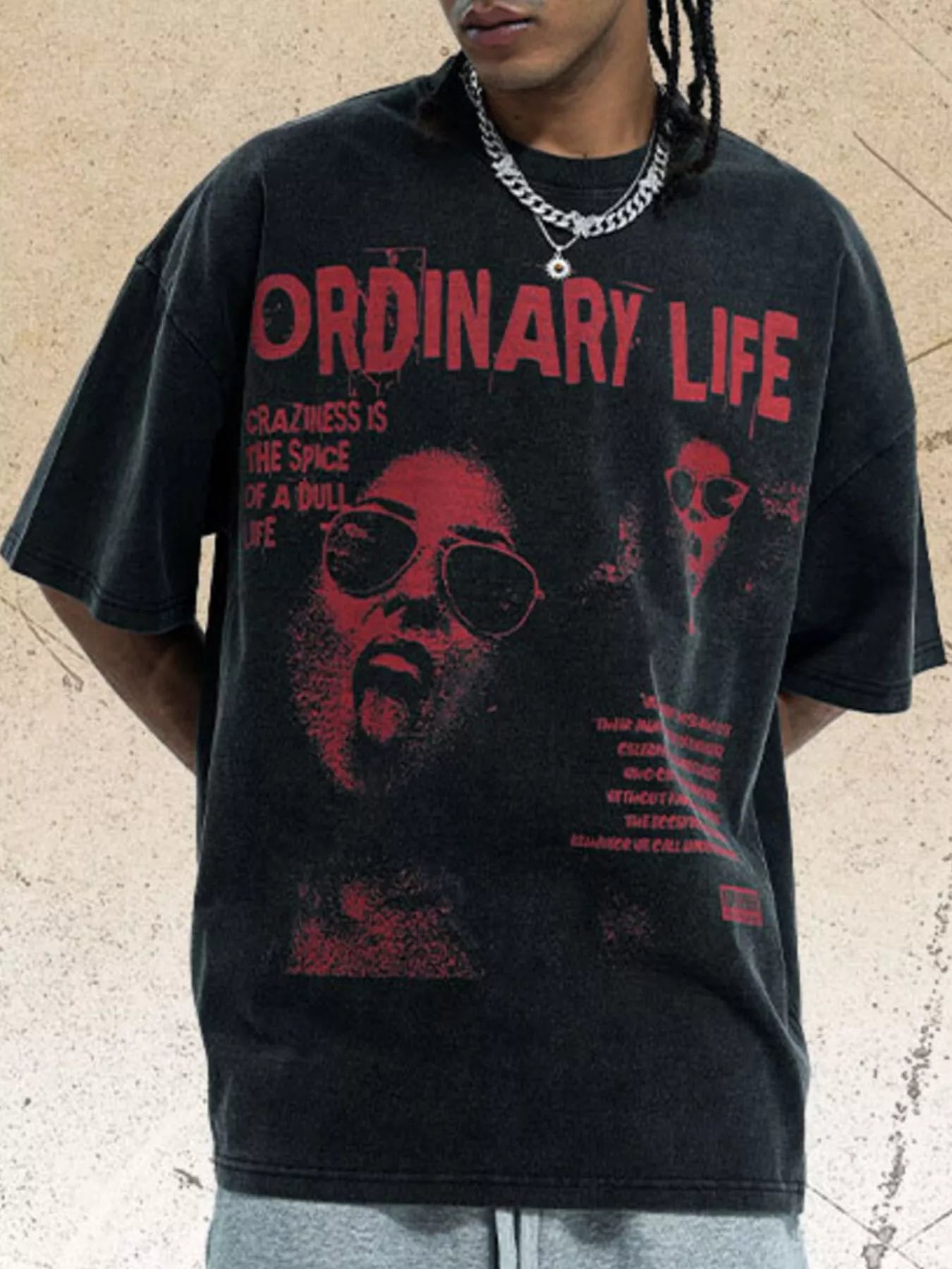 Men's Vintage Graphic Print Oversized T-Shirt