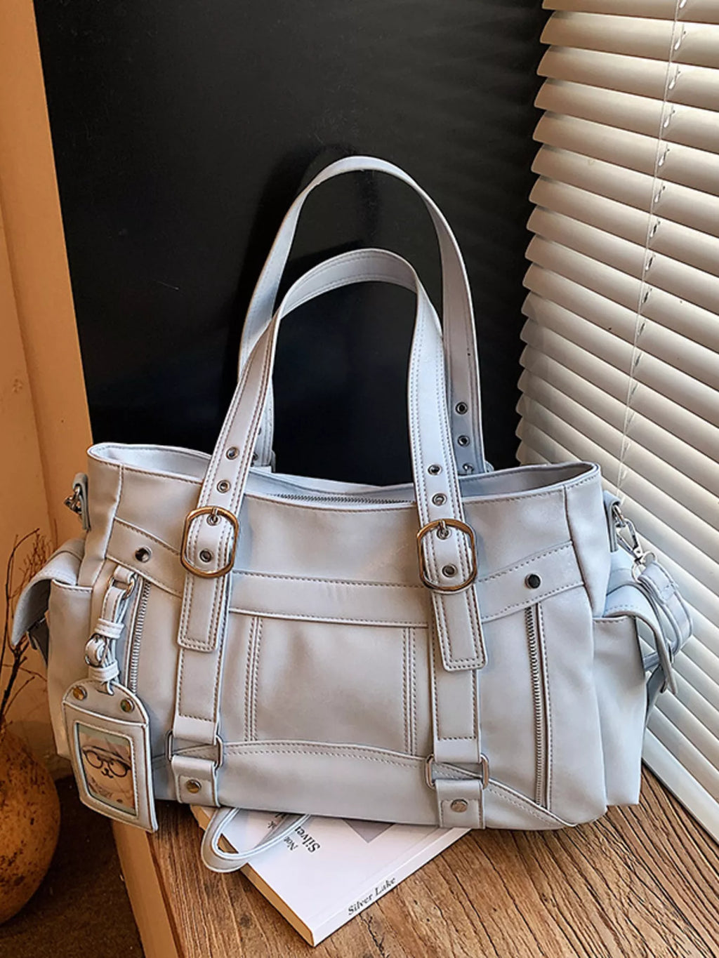 Buckle Decor Shoulder Bag