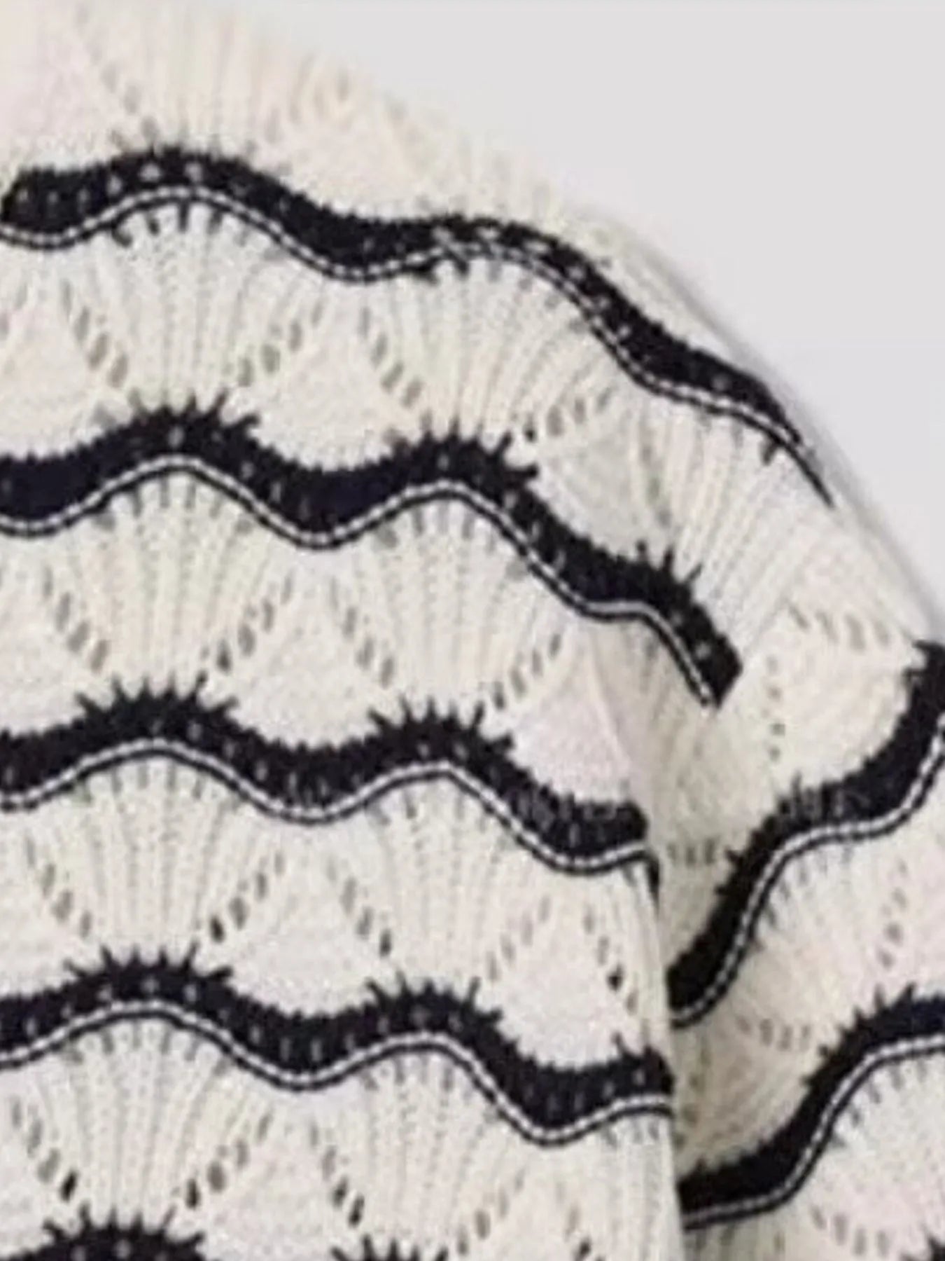 Men's Plus Size Wavy Stripe Contrast Knit Top