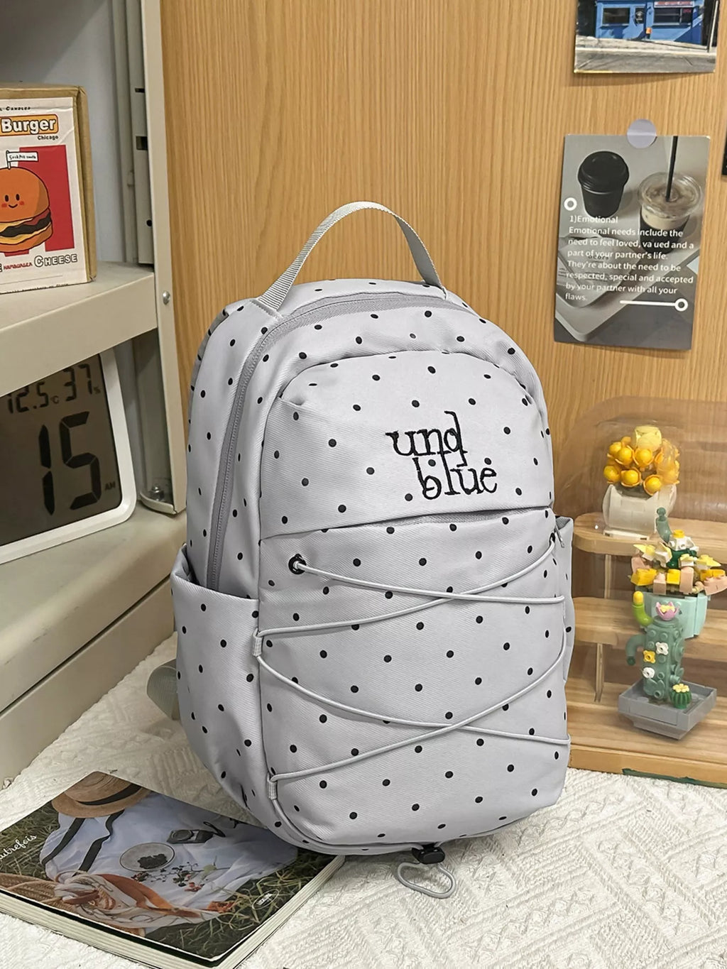 Polka Dot Lightweight Backpack Bag