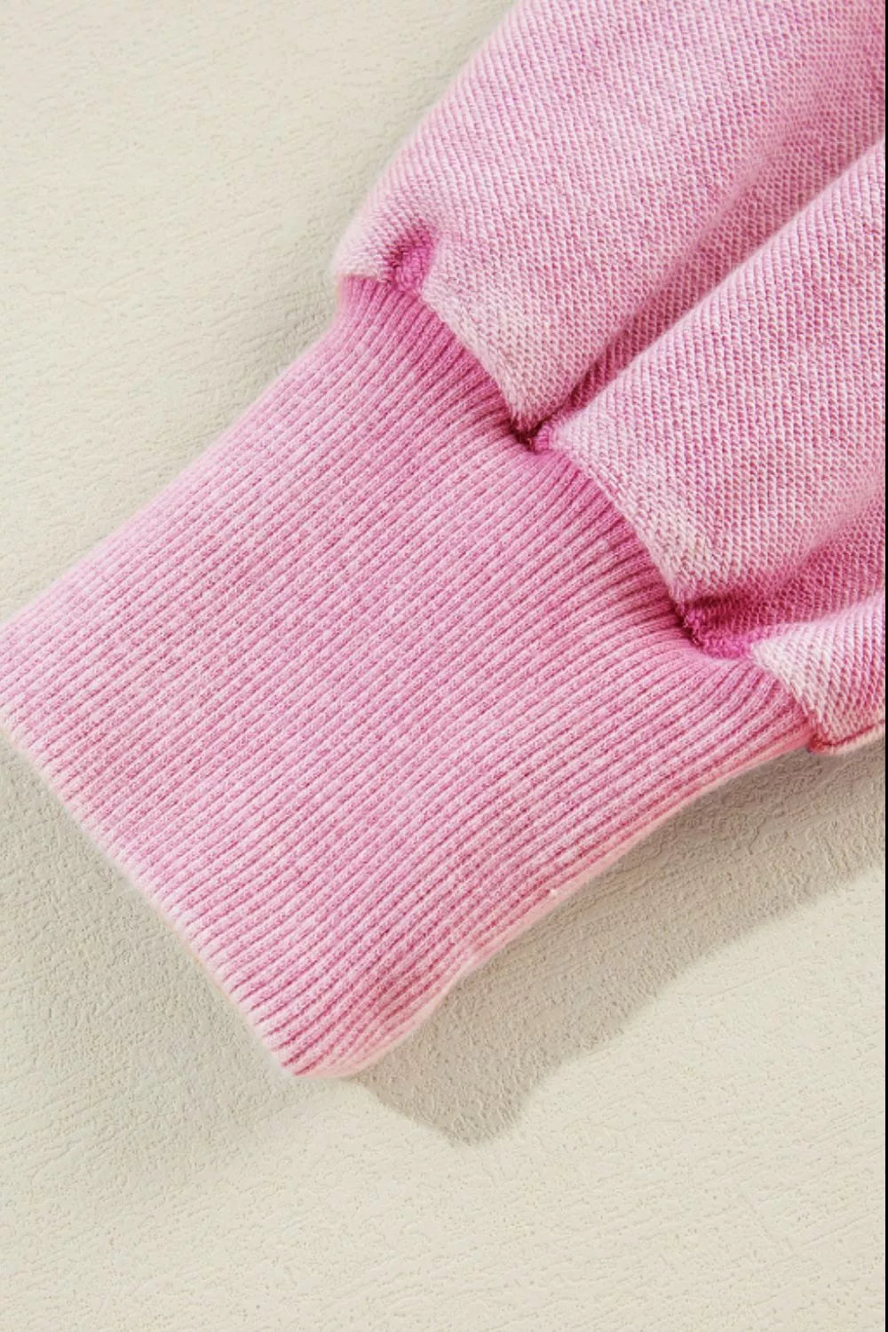 Exposed Seam Round Neck Long Sleeve Sweatshirt