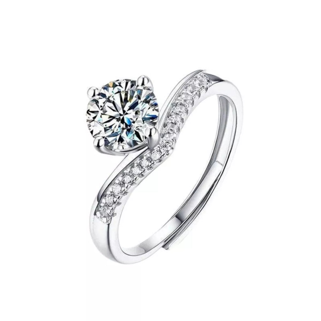 2 Carat Moissanite 925 Sterling Silver Ring