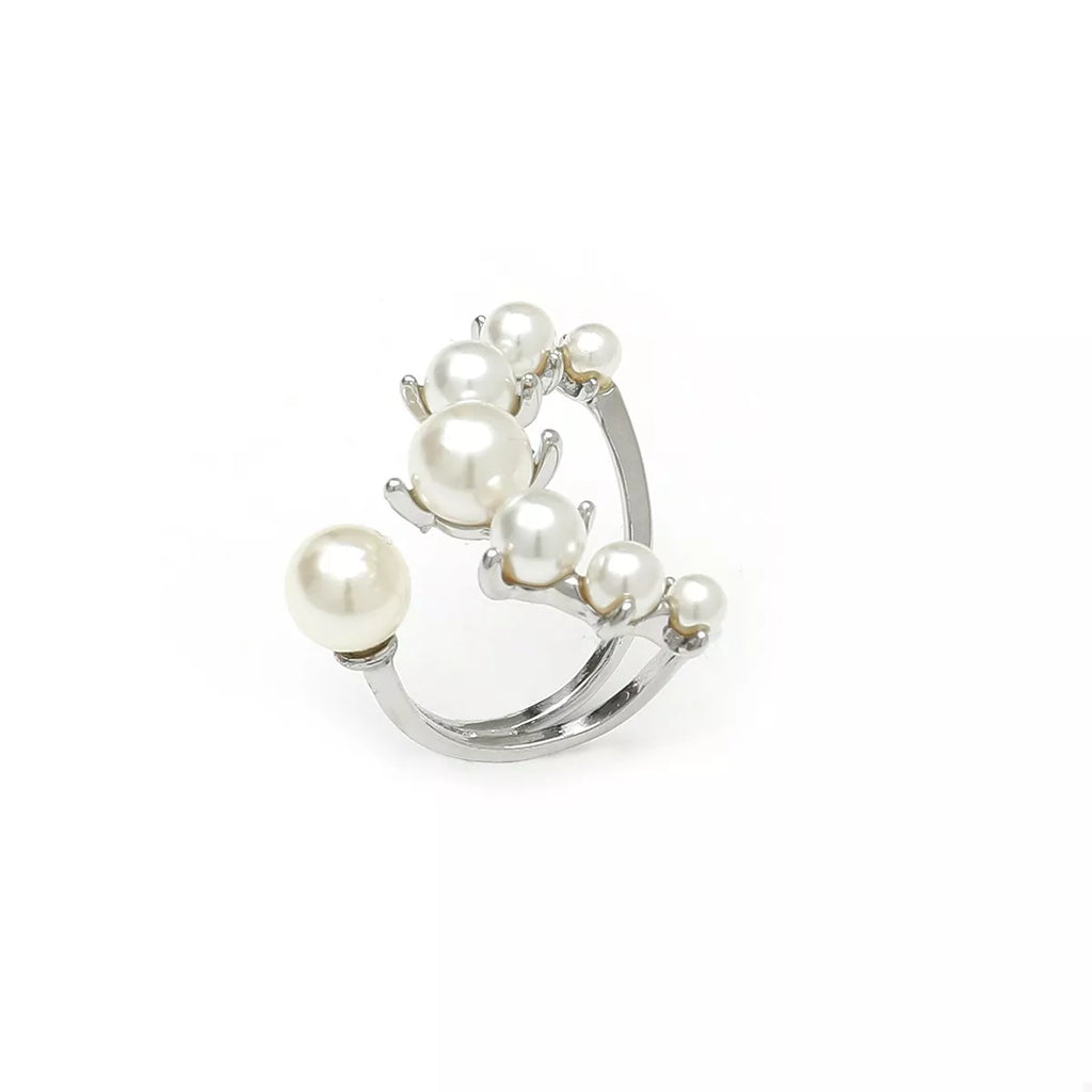 Alloy Pearl Open Ring