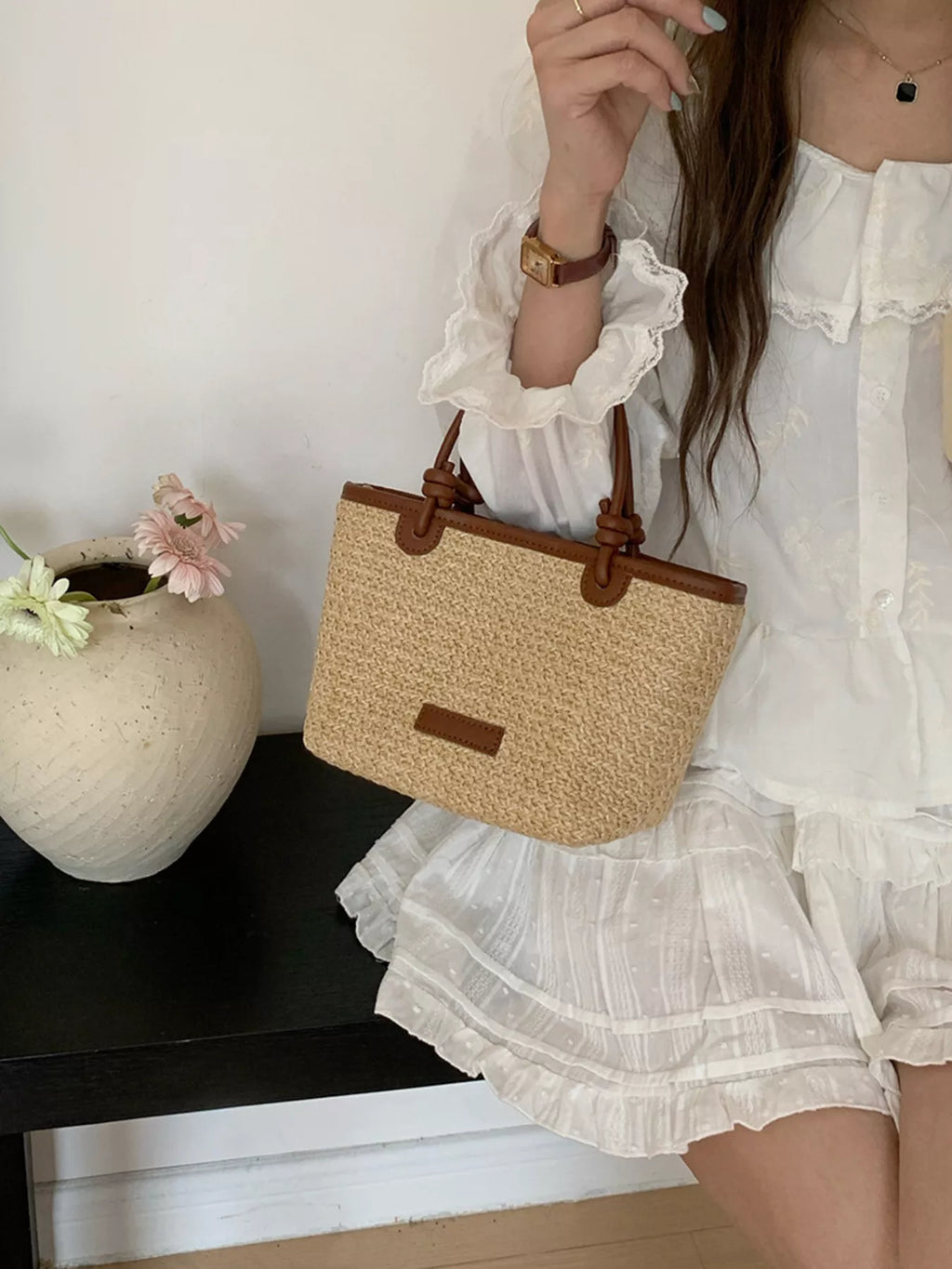 Straw Woven Crossbody Bag
