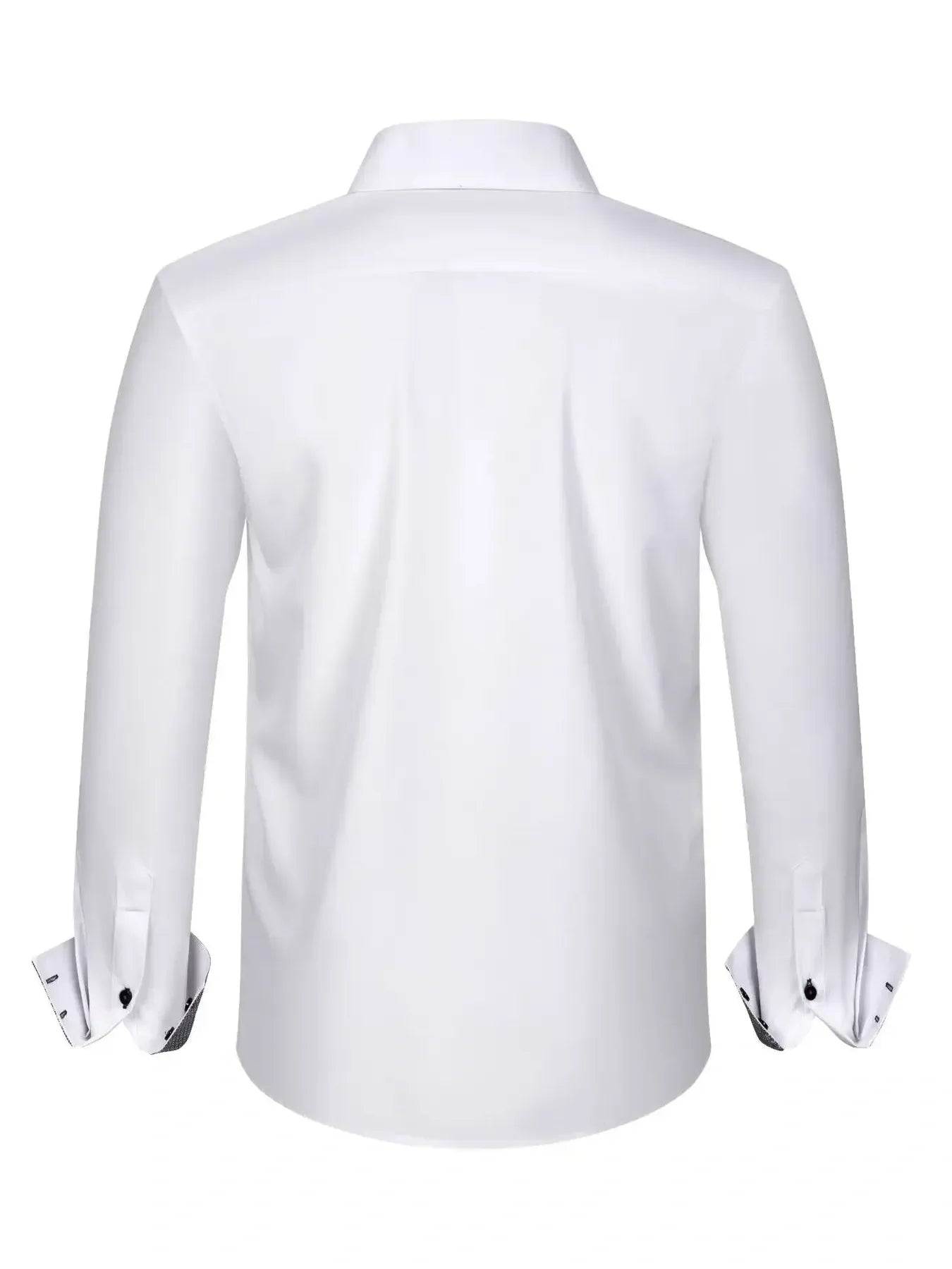 Men's Full Size Button-Down Casual Shirt with Contrast Cuffs Plus Size