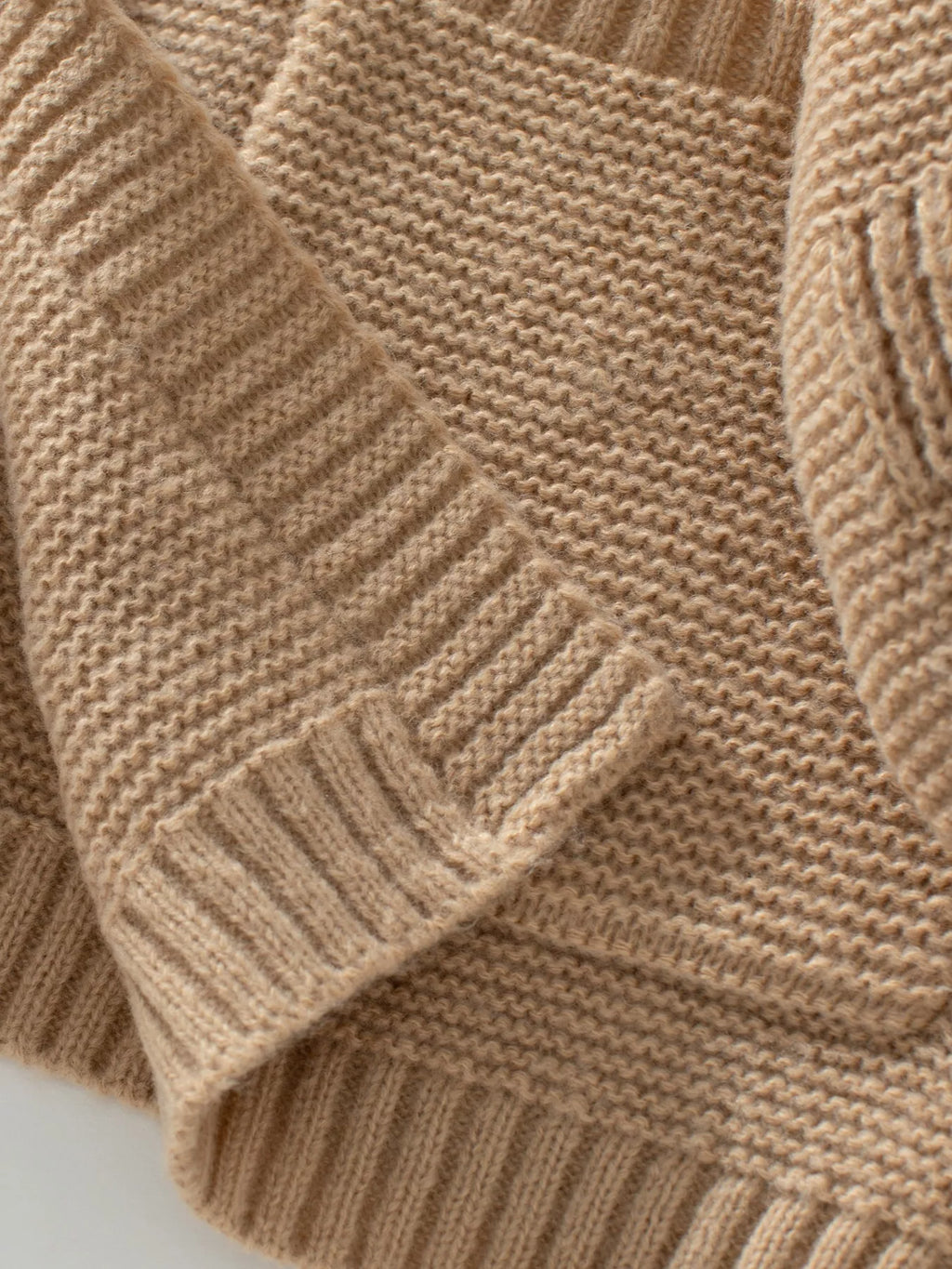 Textured Knit Open Front Cardigan
