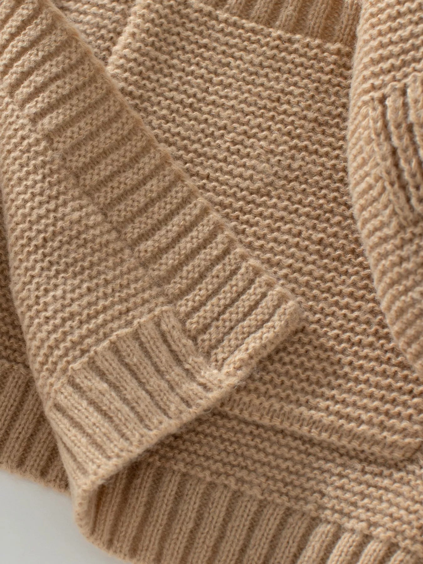 Textured Knit Open Front Cardigan