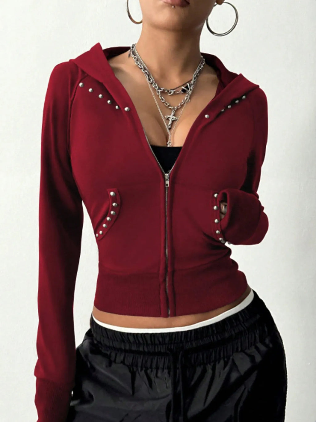 Zip-Up Long Sleeve Hoodie