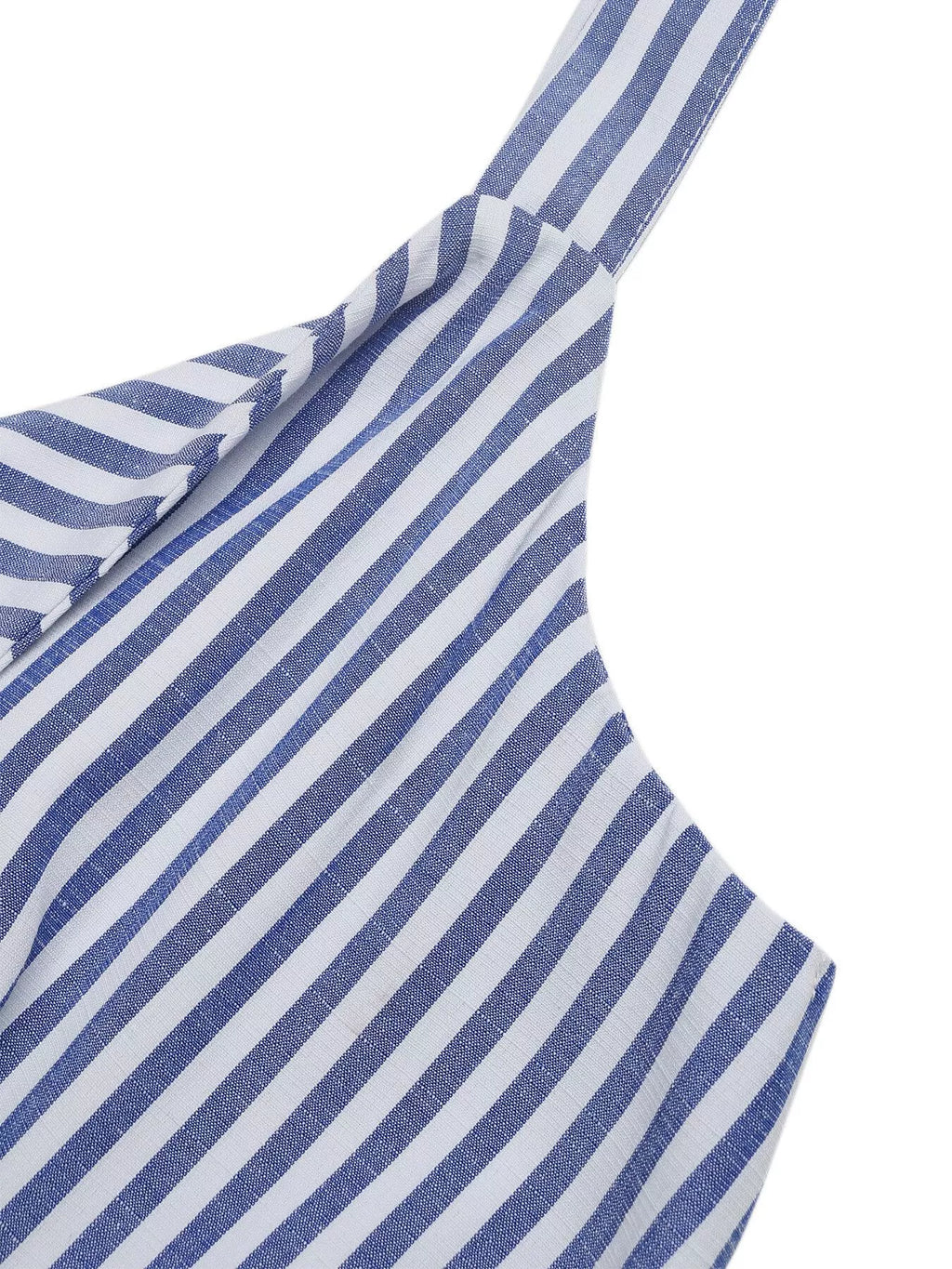 Striped Cutout Knot Front Wide Leg Jumpsuit
