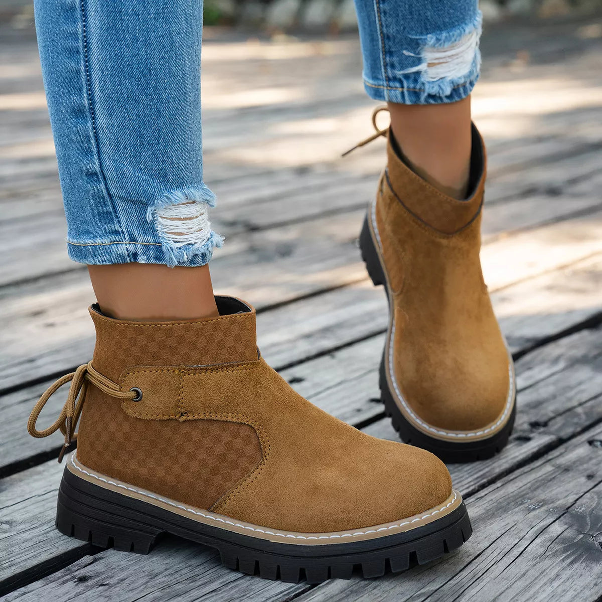 Block Heel Ankle Boots