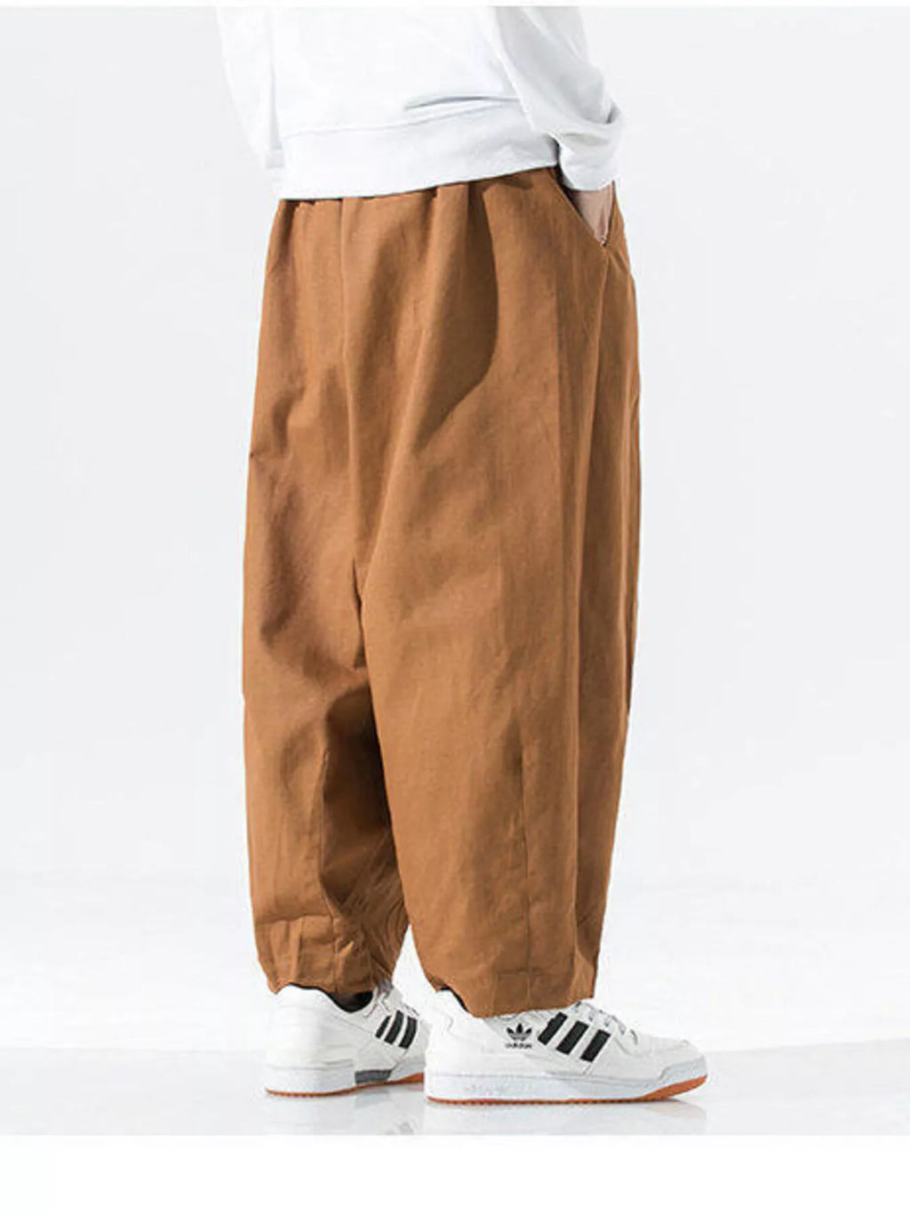 Men's Plus Size Wide Leg Casual Pants