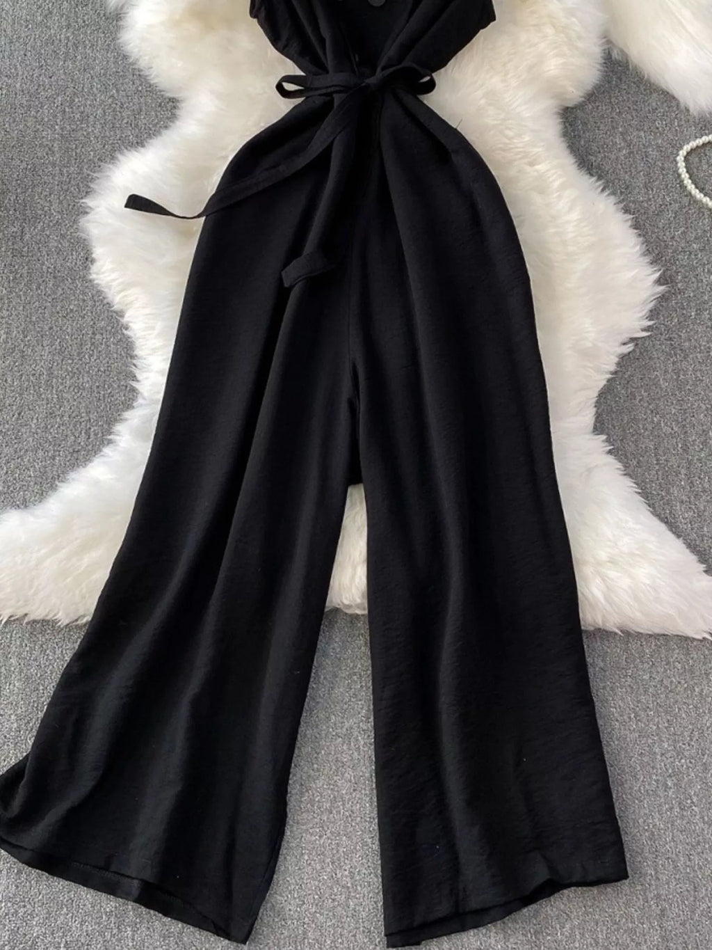 Sleeveless Wide Leg Jumpsuit