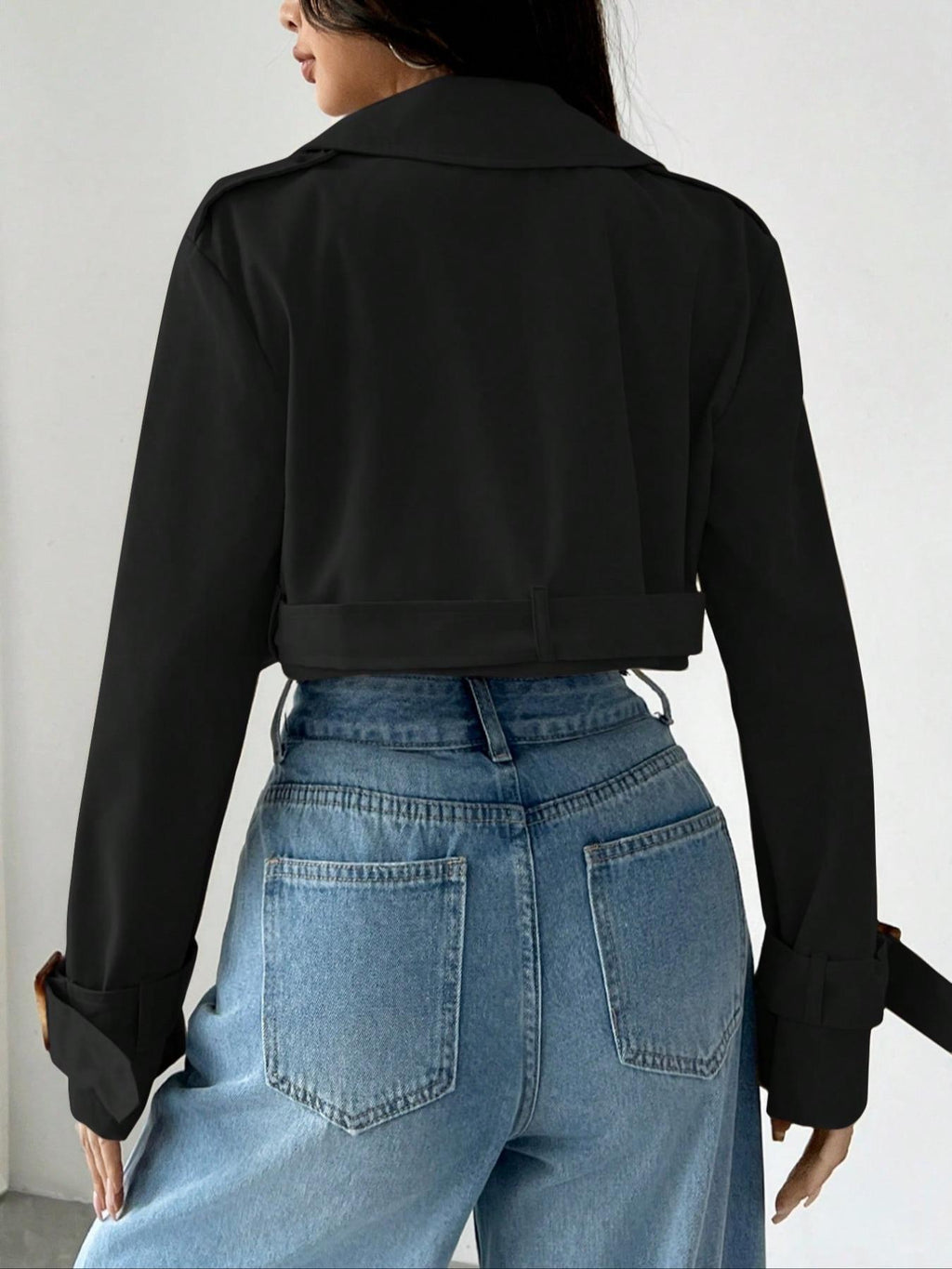 Double-Breasted Cropped Outerwear