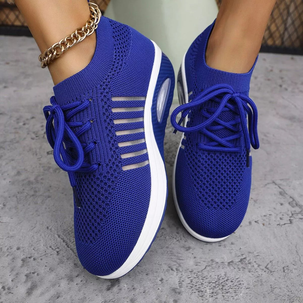 Breathable Mesh Lace Up Sneakers