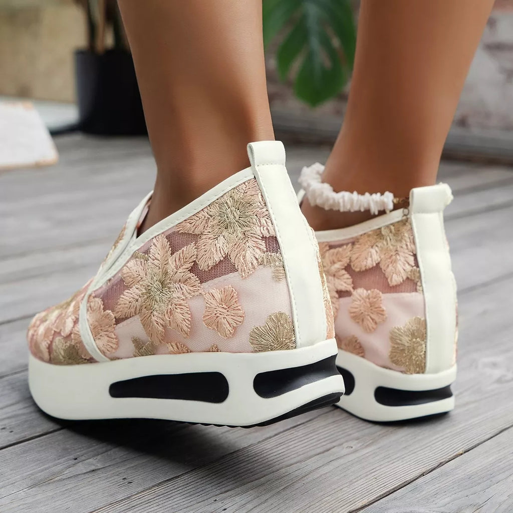 Round Toe Platform Slip-Ons