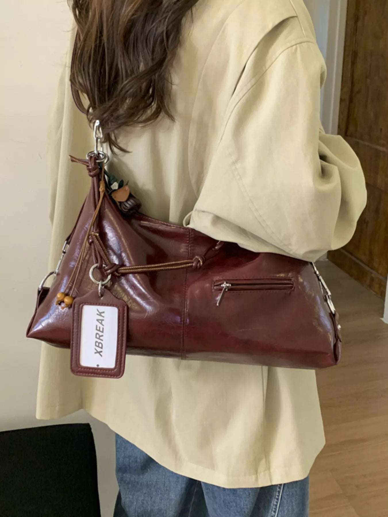 Vintage Style PU Leather Shoulder Bag