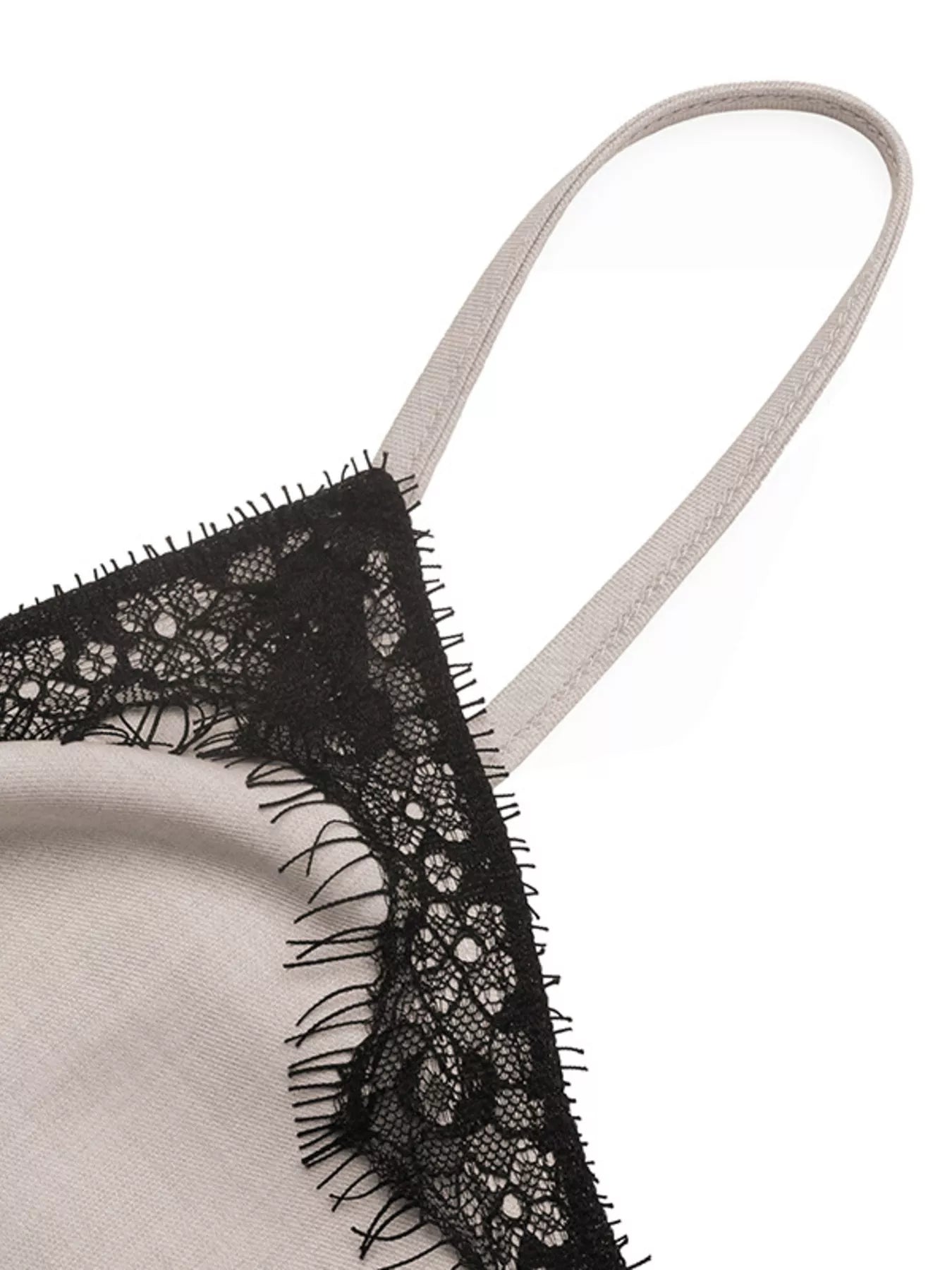 Lace Trim Twist Front Cami