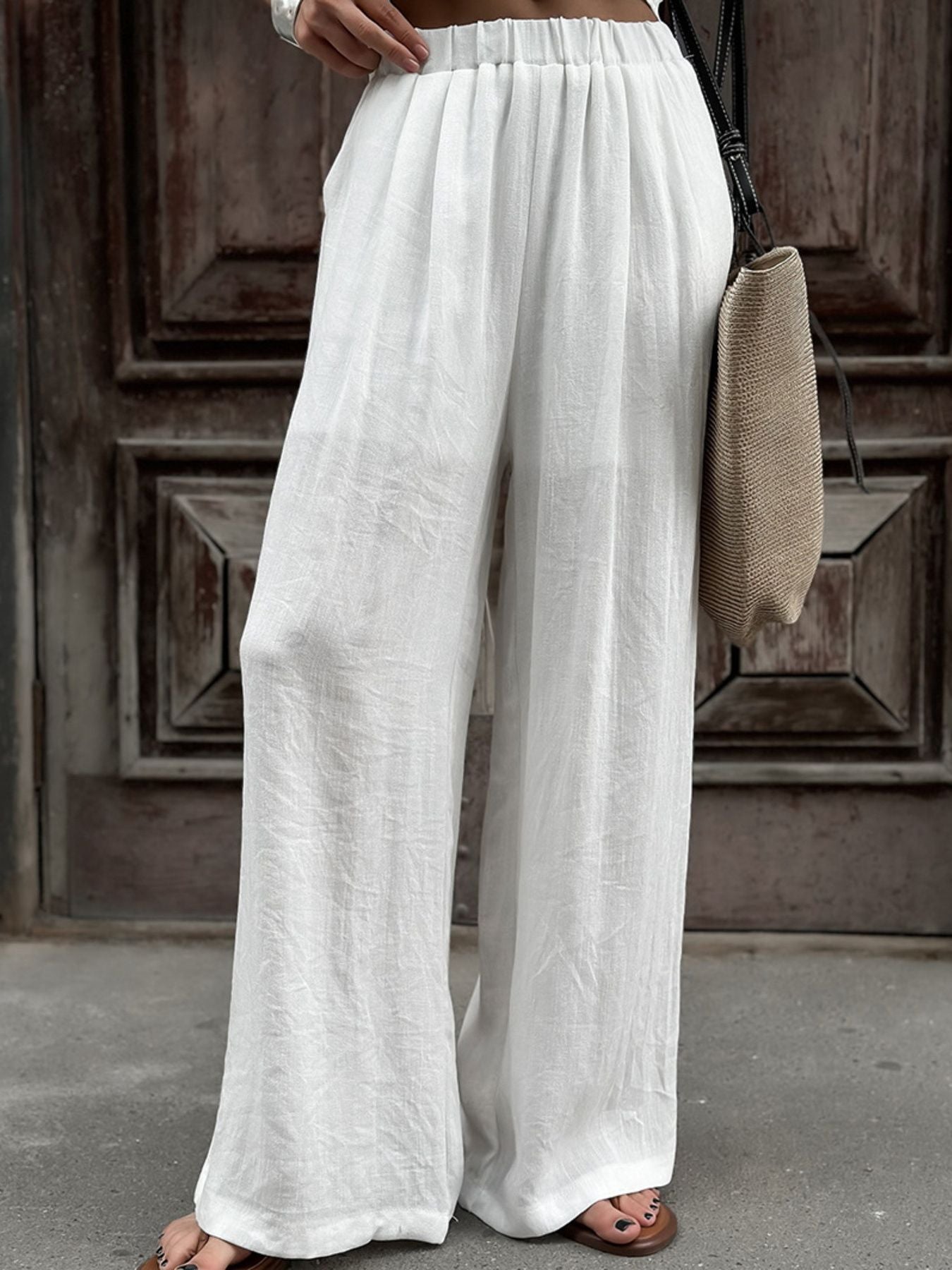 Wrap Top & Wide Leg Pants Set