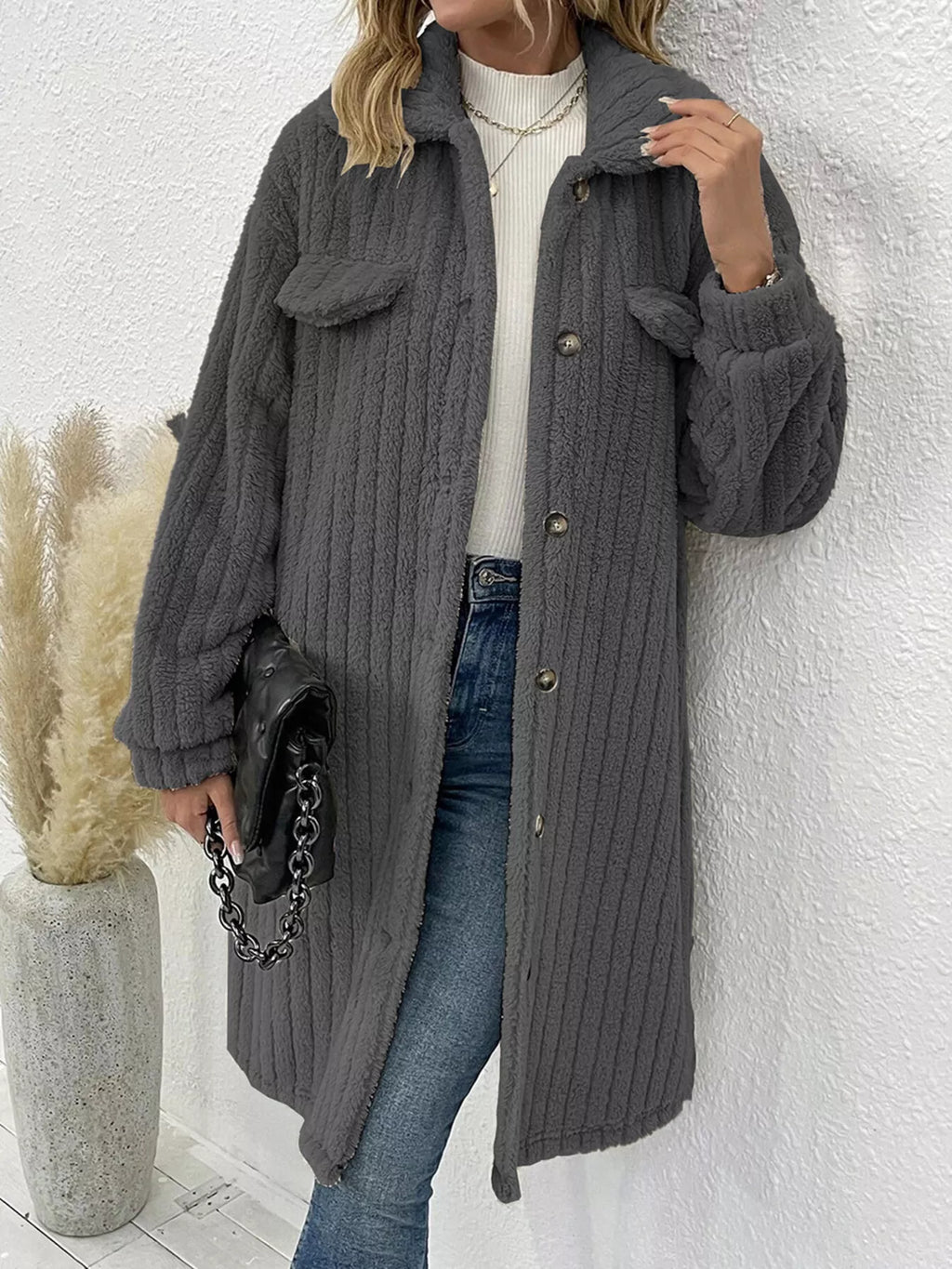 Button-Down Longline Outerwear