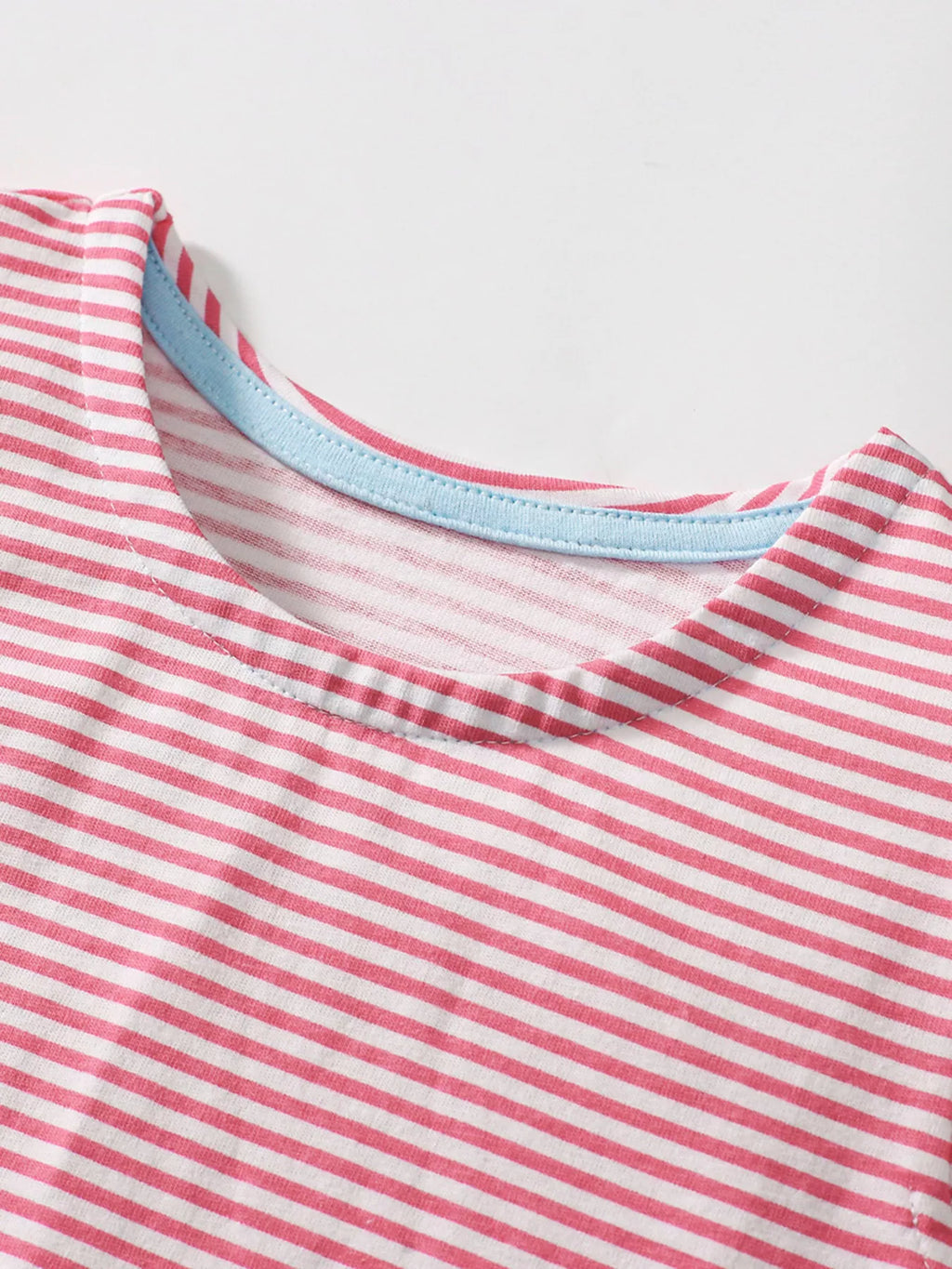 Children's Dog Striped Ruffled Dress