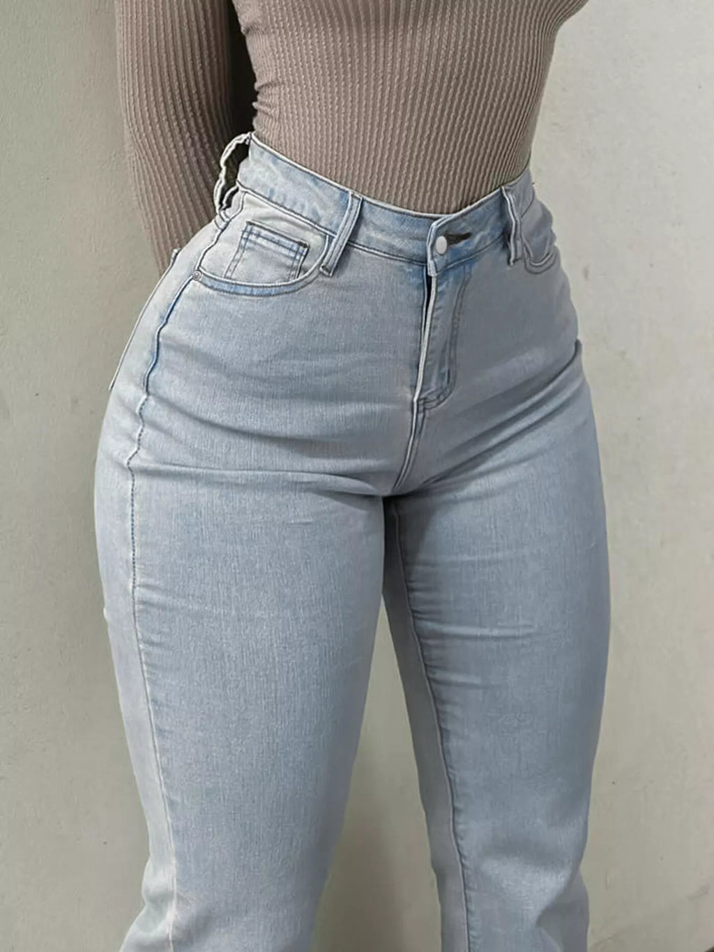 High-Waisted Flare Leg Jeans